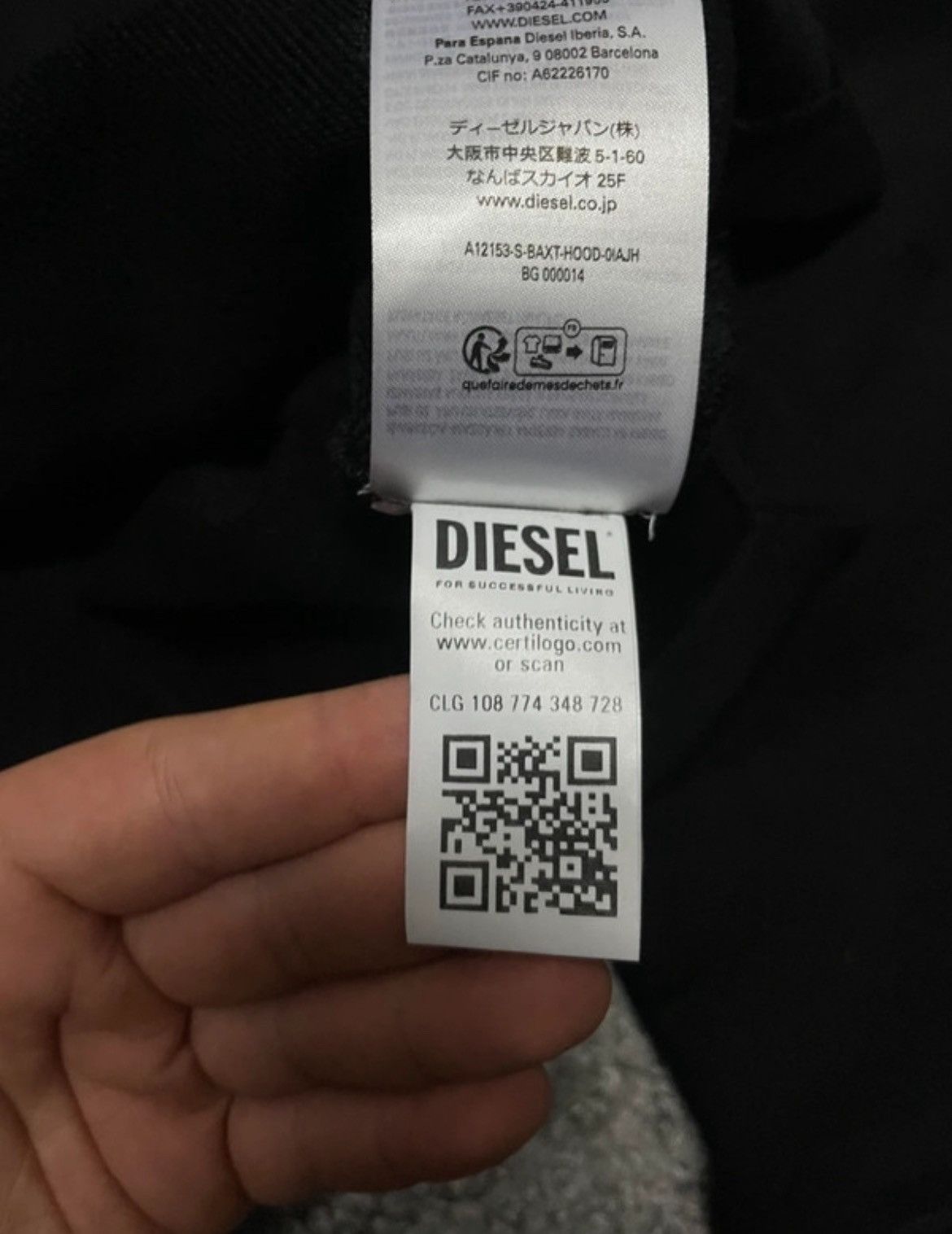 Diesel Diesel S-Baxt hoodie with embroidered logo Size US XL / EU 56 / 4 - 9 Thumbnail