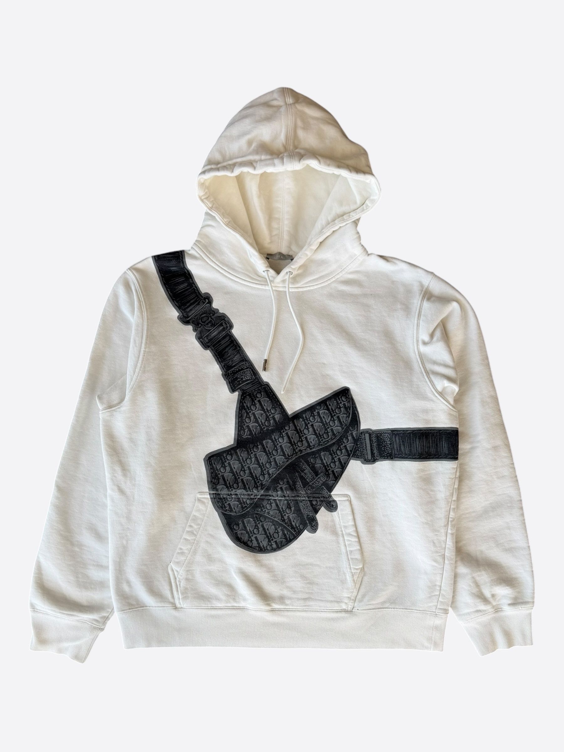 Dior Dior White Oblique Saddle Bag Hoodie Size US XL / EU 56 / 4 - 1 Thumbnail