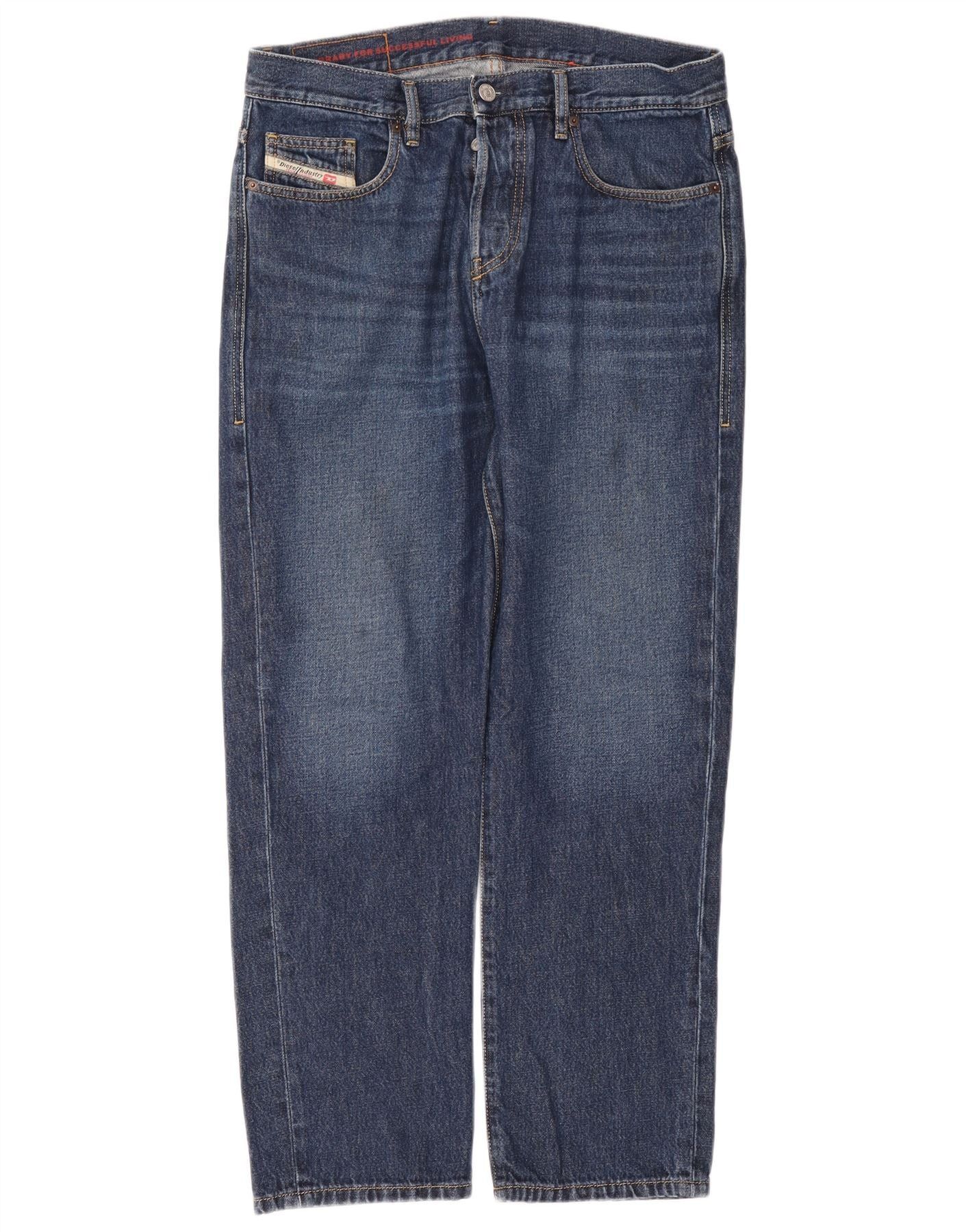 Diesel Mens Straight Jeans W32 L30 Blue Size US 32 / EU 48 - 1 Thumbnail