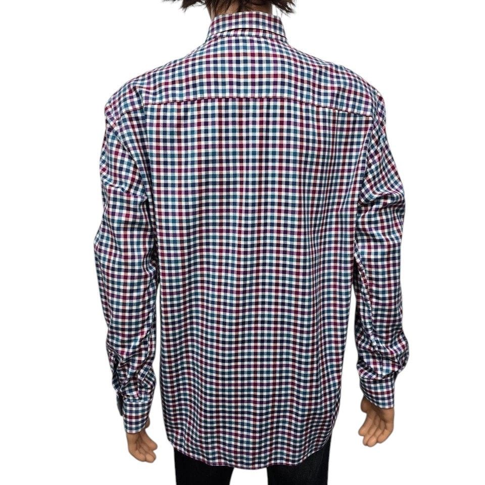 Johnston & Murphy JOHNSTON & MURPHY Shirt Men XL Contrast Flip Cuff Check Size US XL / EU 56 / 4 - 11 Thumbnail