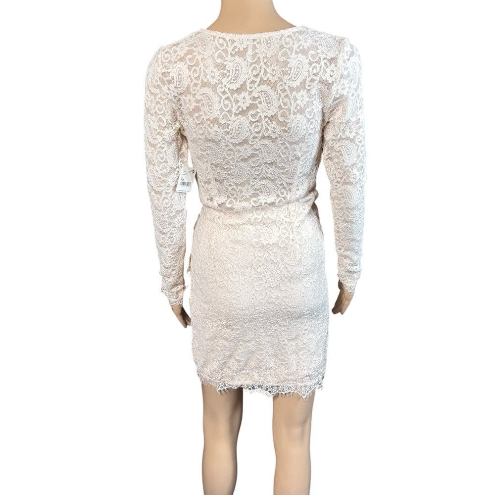 Free People NWT New $148 Free People Pearl Lace Long Sleeve Champagne M Size XS / US 0-2 / IT 36-38 - 4 Thumbnail