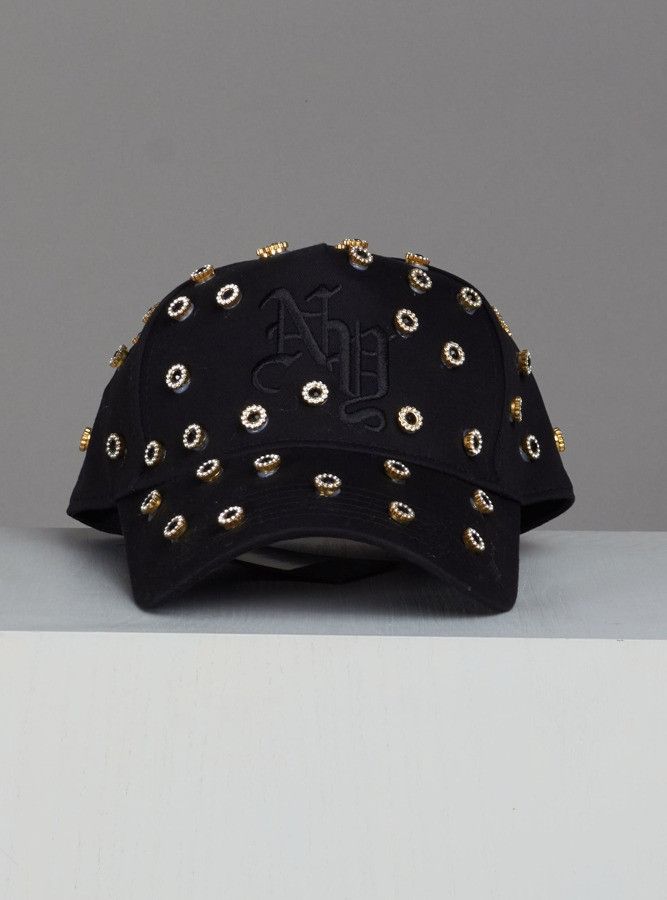 Other Black Rhinestone Rhinestone Streetwear Hat Size ONE SIZE - 1 Preview
