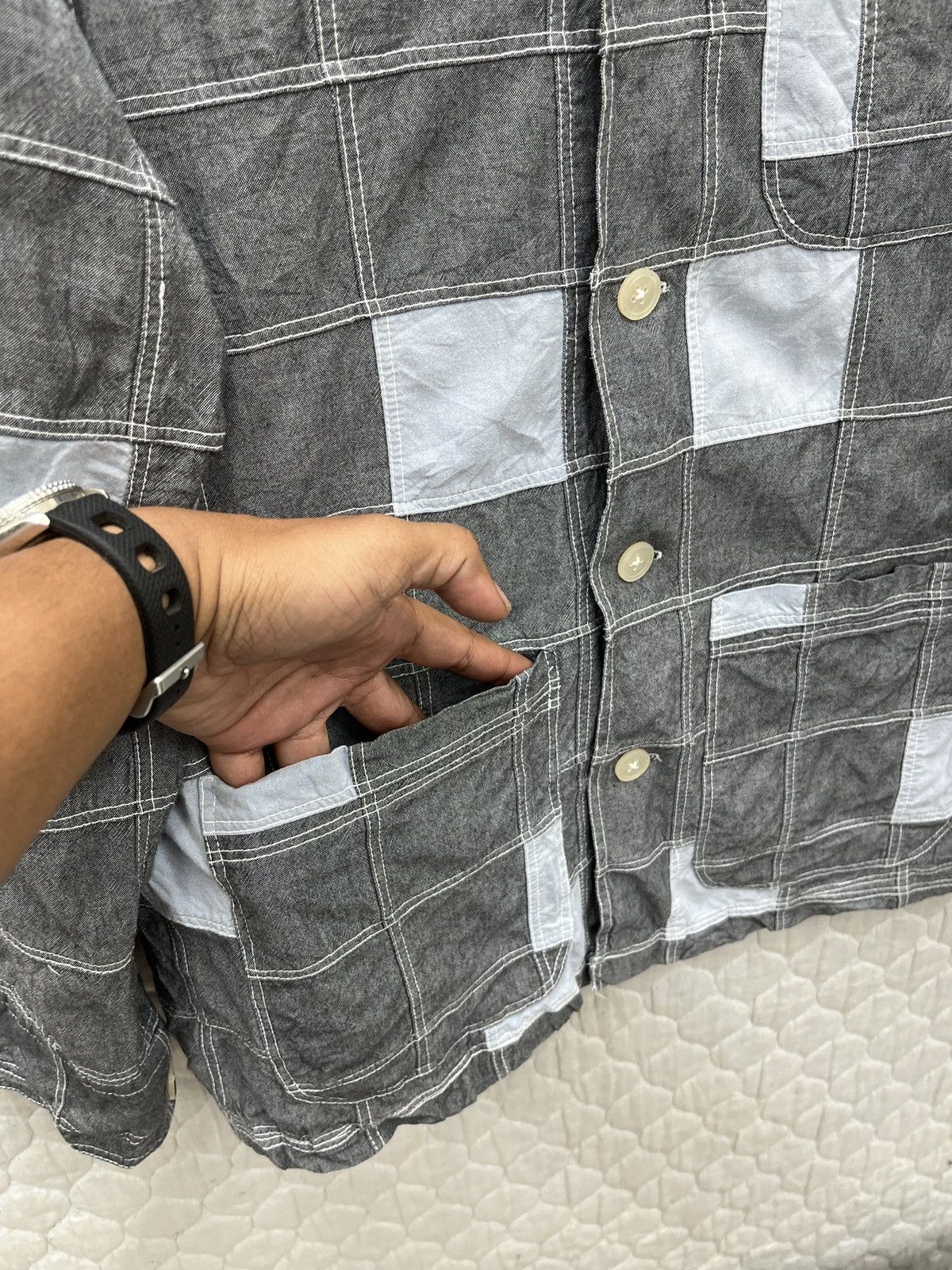 Japanese Brand 🔥🔥🔥STEALS NEW THREE PATCHWORK JACKET KAPITAL STYLE Size US S / EU 44-46 / 1 - 4 Thumbnail
