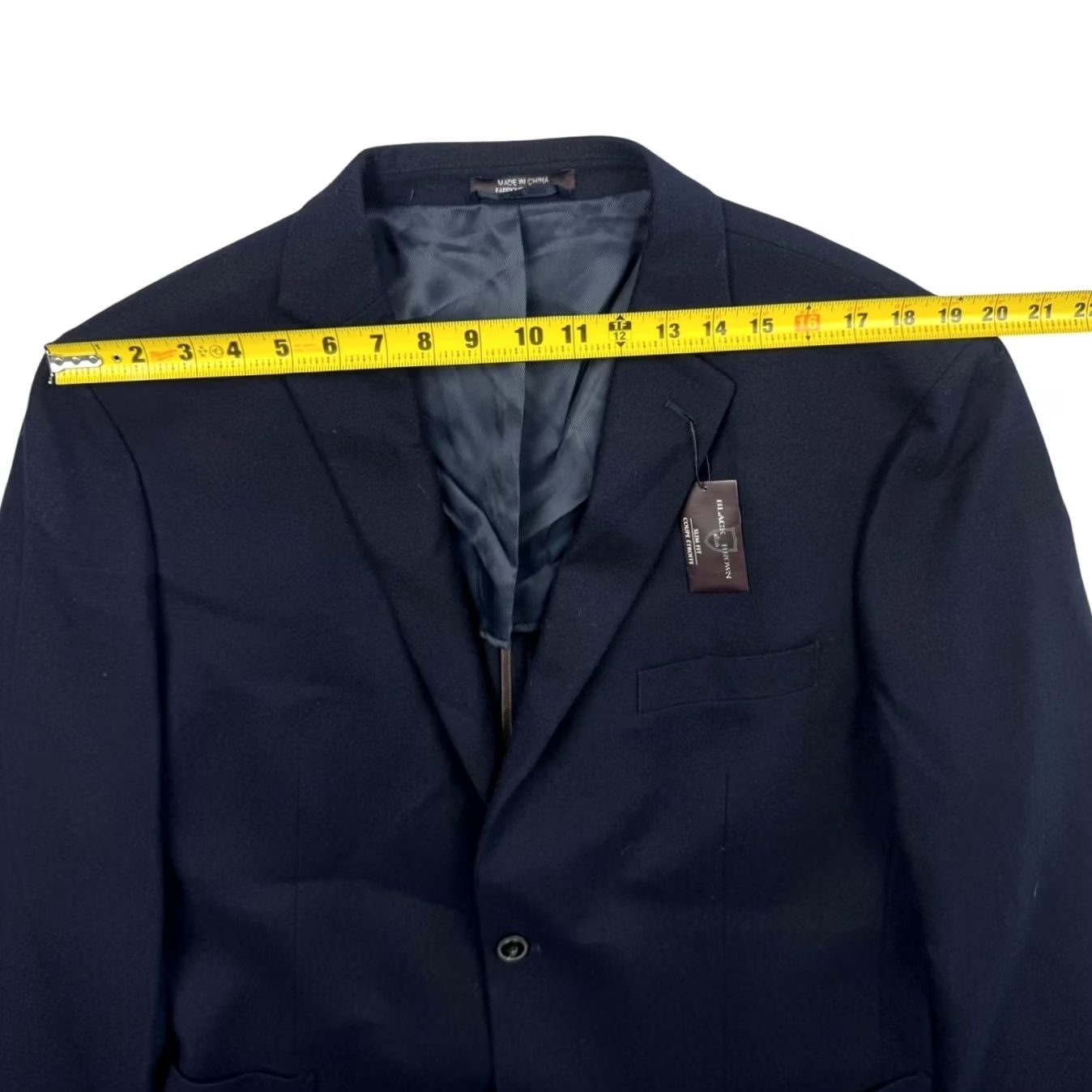 Vintage JACK Men's Slim Blazer Black Wool/Polyester 46L Size 46R - 6 Thumbnail