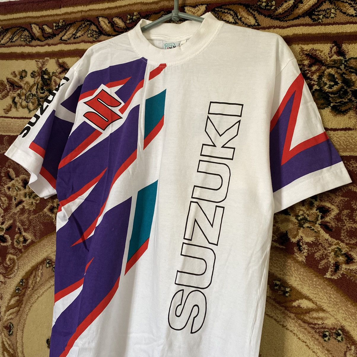 Vintage Vintage Suzuki Racing Tee Shirt Size US M / EU 48-50 / 2 - 2 Thumbnail