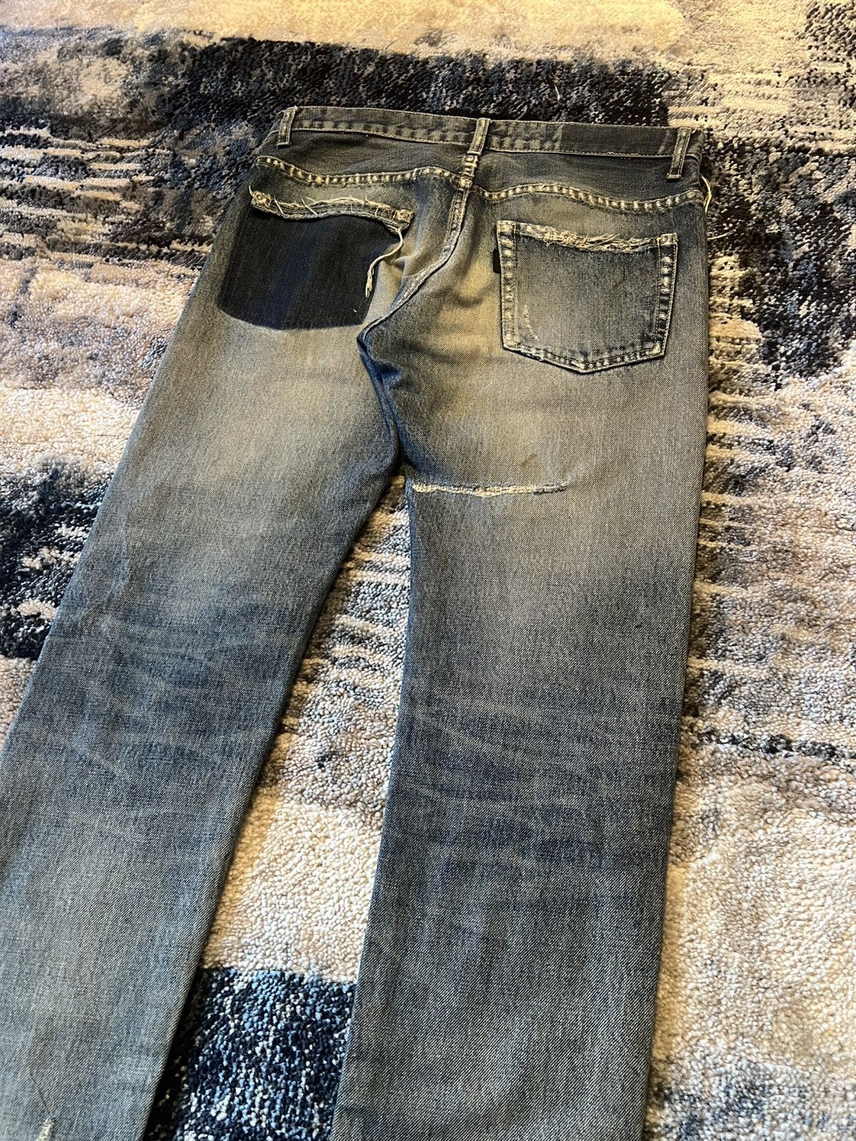 Jun Takahashi × Undercover SS10 Undercover Red Yarn 68 Denim Size US 31 - 4 Thumbnail