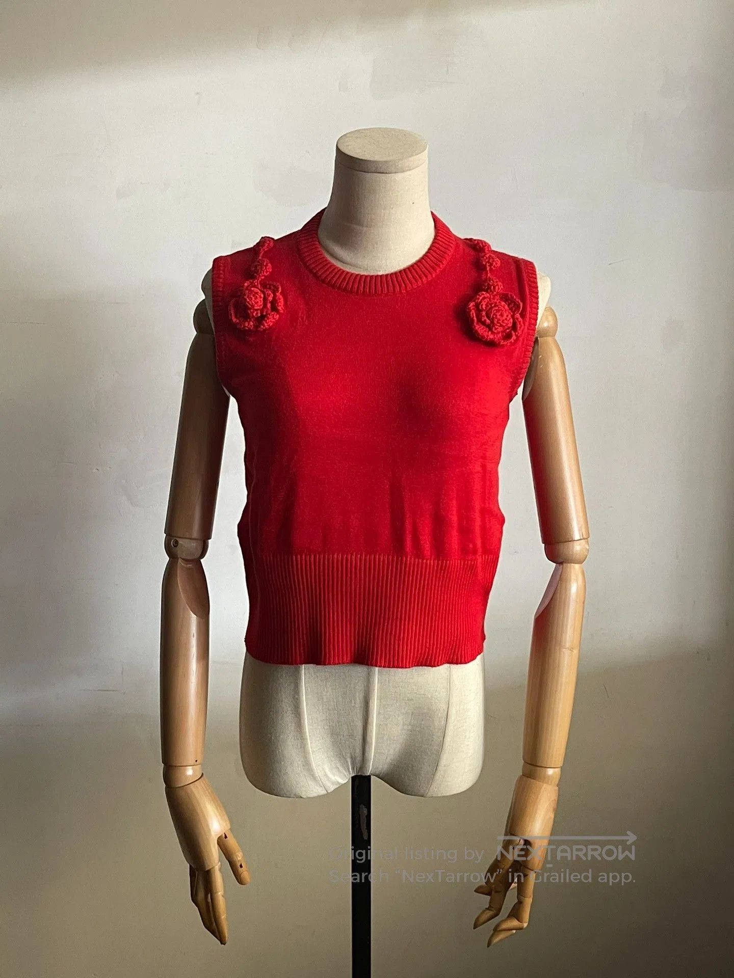 Dirk Van Saene Dirk Van Saene Floral Knit Vest. Size S / US 4 / IT 40 - 4 Thumbnail