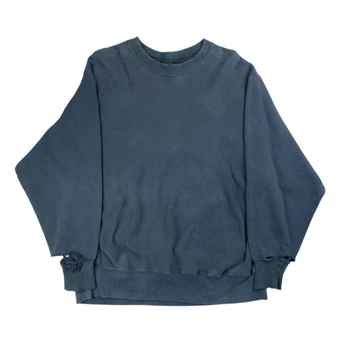 Vintage VINTAGE THRASHED FADED BLACK SWEATSHIRT Size US XL / EU 56 / 4 - 2 Thumbnail