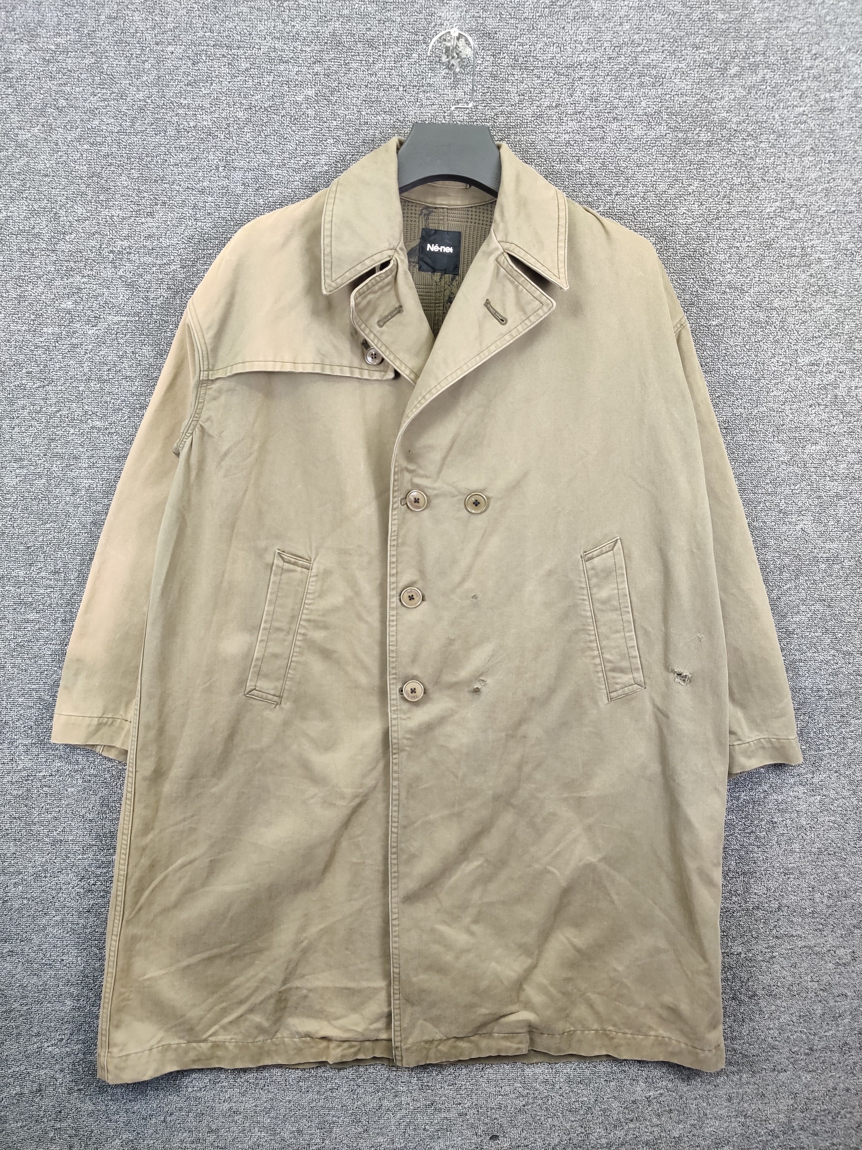 Ne-Net Vintage Ne-Net Double Breasted Sun Faded Trench Coat Size US XL / EU 56 / 4 - 2 Thumbnail