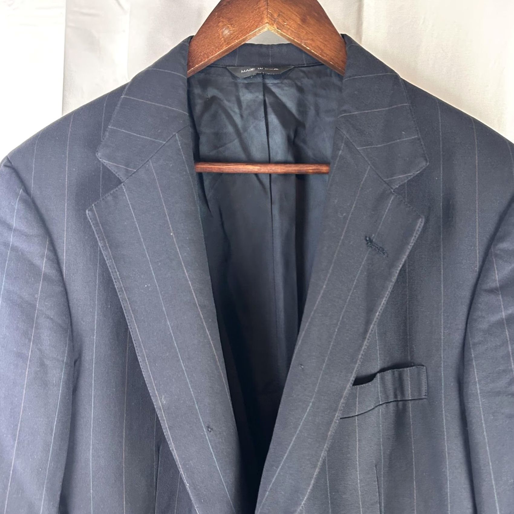 Ralph Lauren Vintage Ralph Lauren Polo University Club Suit Jacket Mens 42 Blue Wool 2 Button Notch Lapel 1990s Regular 2 Piece S Jacket Size US XL / EU 56 / 4 - 2 Thumbnail