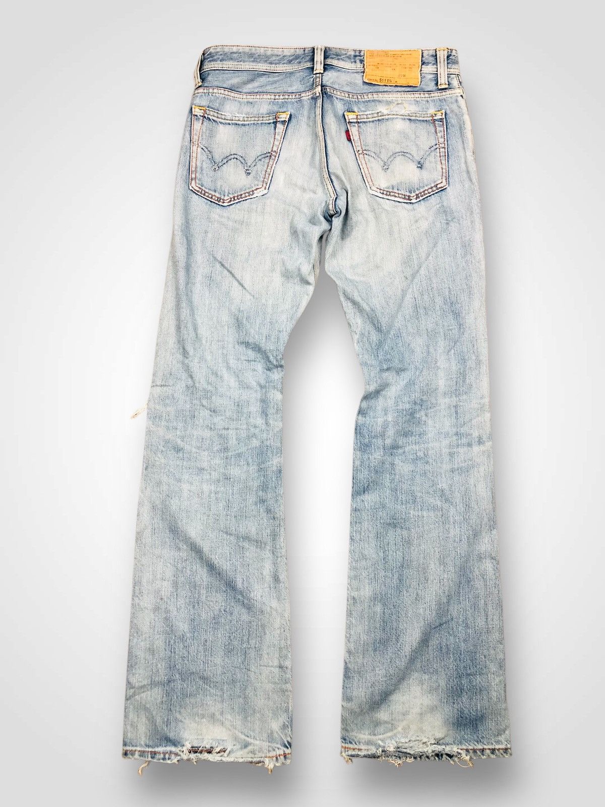 Edwin Edwin 511RV Ripped Distressed Flare Jeans Rare (40) Size US 32 / EU 48 - 2 Thumbnail