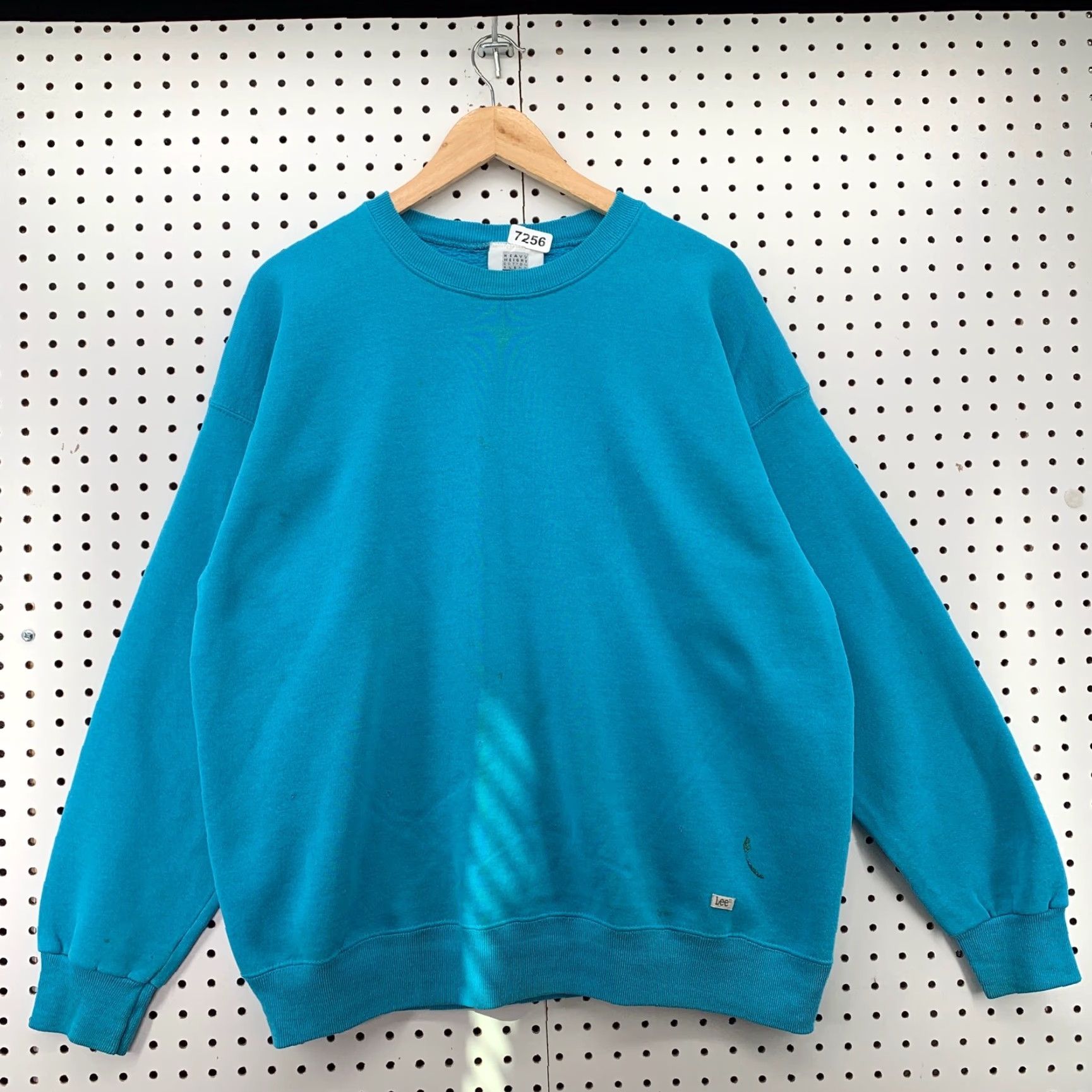 Lee VINTAGE Lee Sport Crewneck Sweatshirt Men's L Blue 90s Heavyweight Cotton Blend Fleece Logo Pullover Size US L / EU 52-54 / 3 - 3 Thumbnail