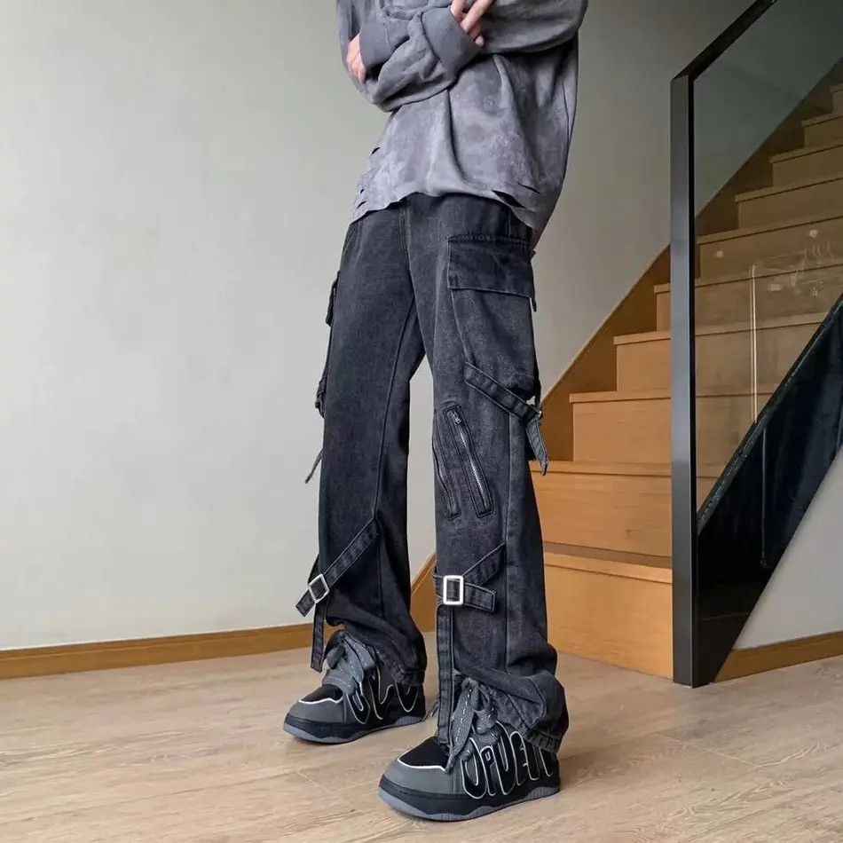 Japanese Brand Retro loose high street straight leg jeans Size US 32 / EU 48 - 1 Thumbnail