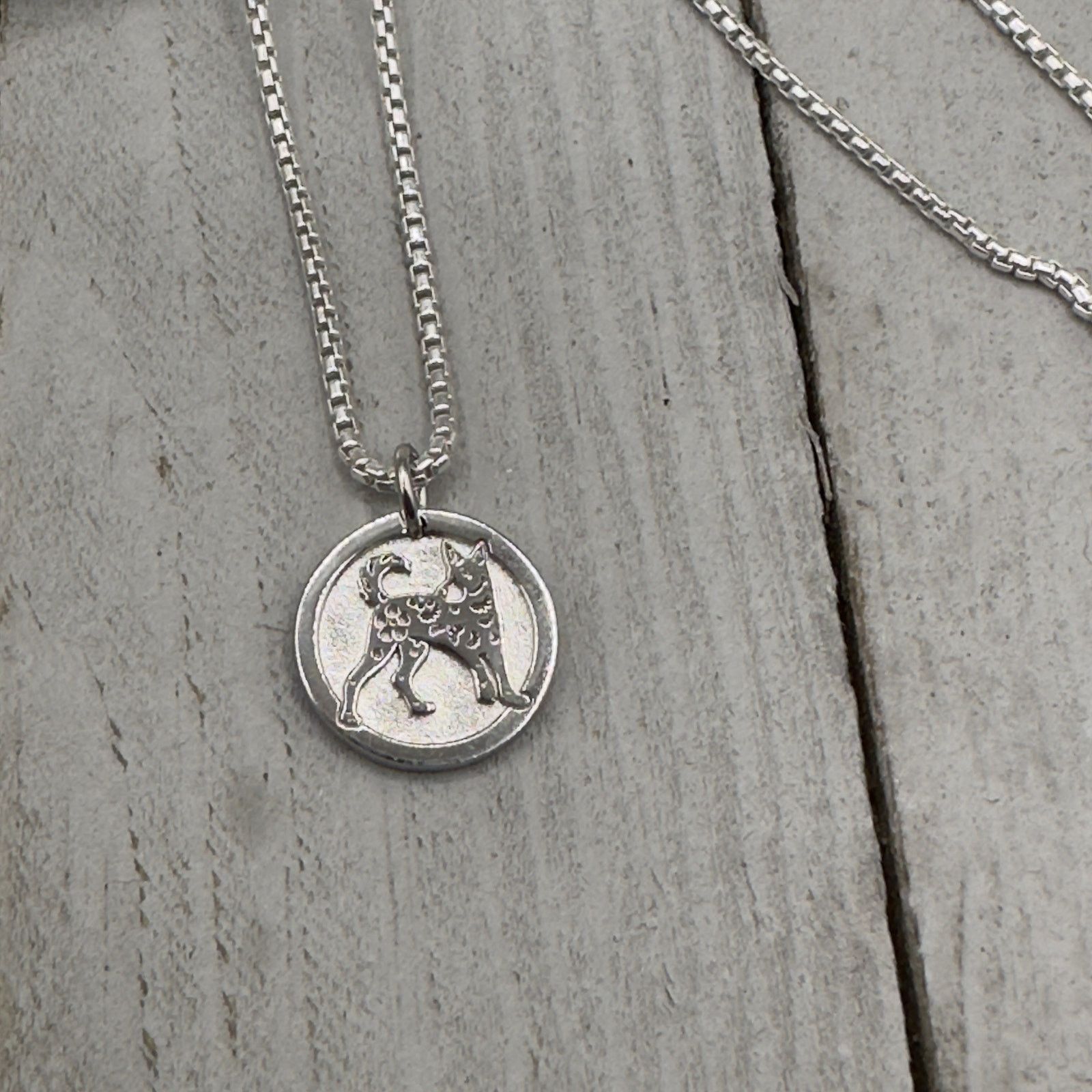 The Unbranded Brand Sterling Silver Chinese Zodiac Dog Necklace Size ONE SIZE - 4 Thumbnail