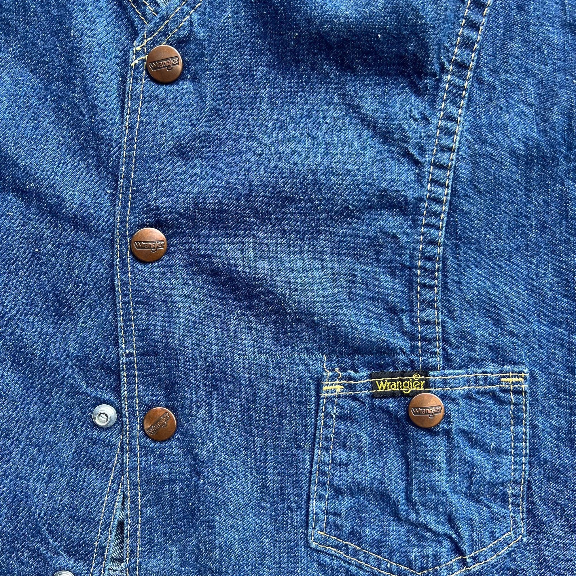 Vintage × Wrangler Vintage Western Chic Wrangler Denim Vest Size M / US 6-8 / IT 42-44 - 5 Thumbnail