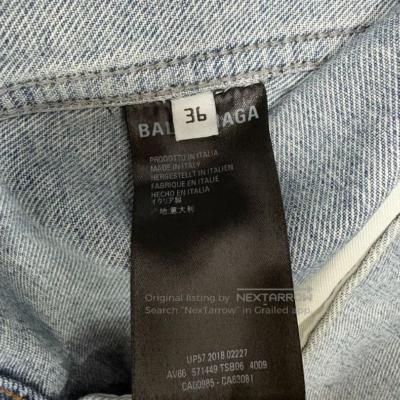 Balenciaga Balenciaga Blue rhinestone denim jacket coat Size XS / US 0-2 / IT 36-38 - 6 Thumbnail