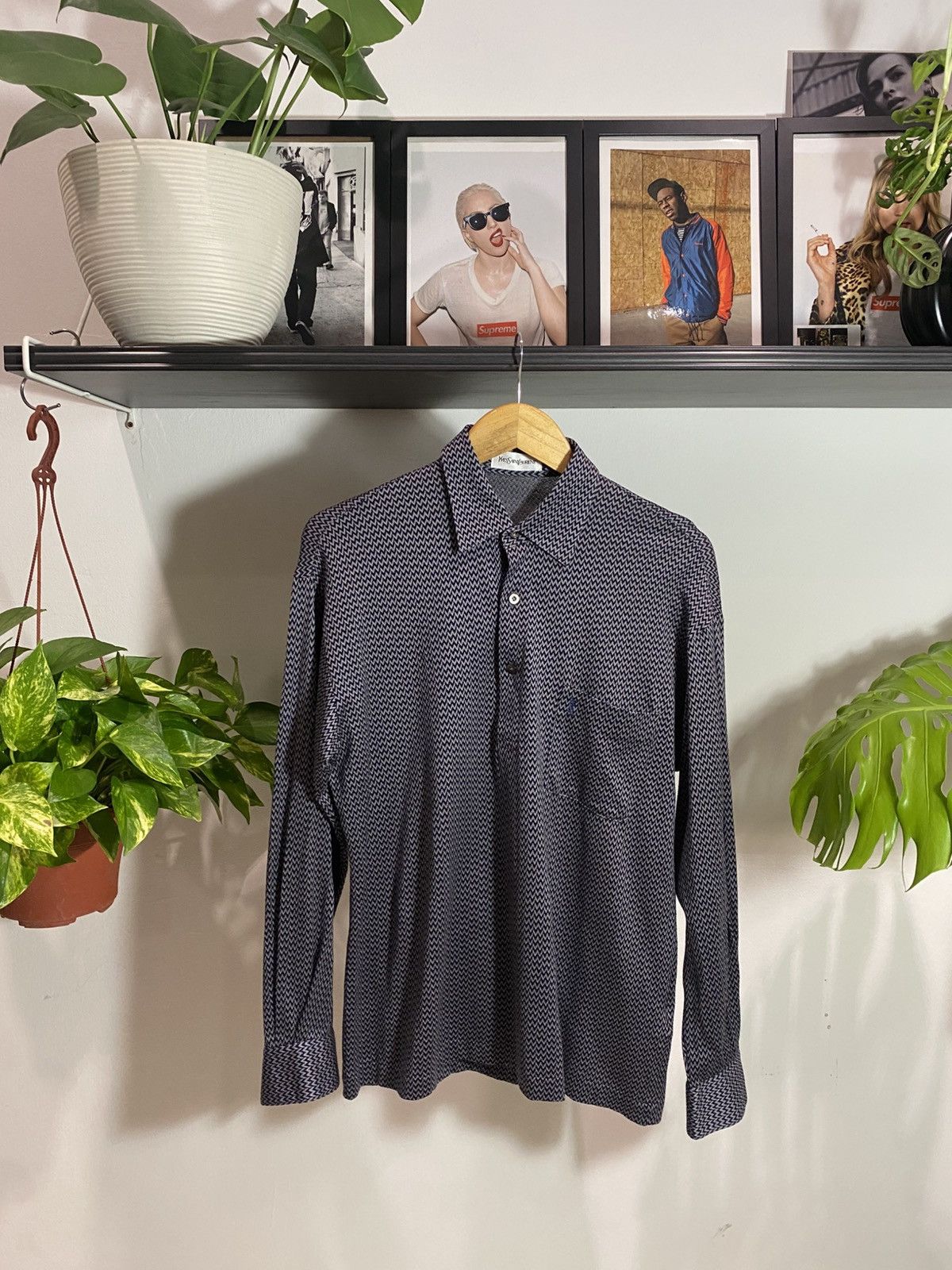 Yves Saint Laurent Yves Saint Laurent Polo Monogram LS Size US XL / EU 56 / 4 - 1 Thumbnail