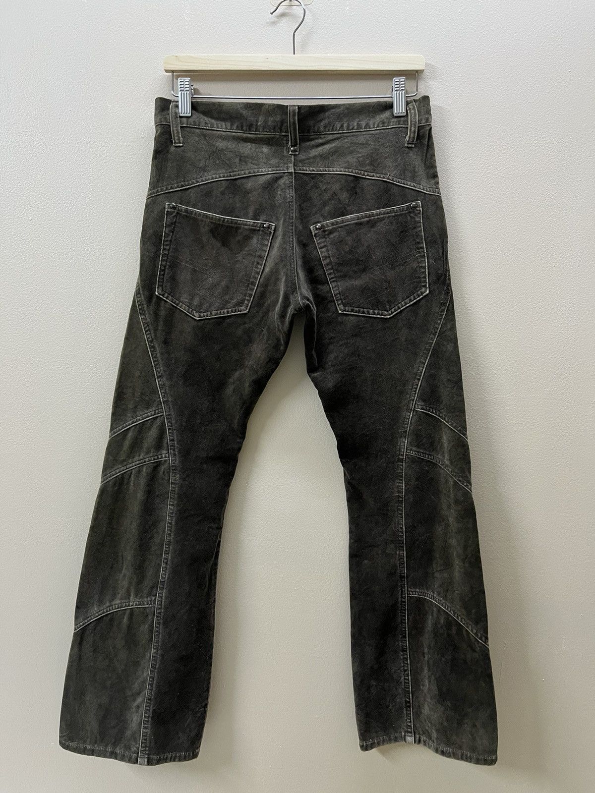 Japanese Brand Vintage Semantic Design Flare Velvet Pant Size 29" - 7 Thumbnail