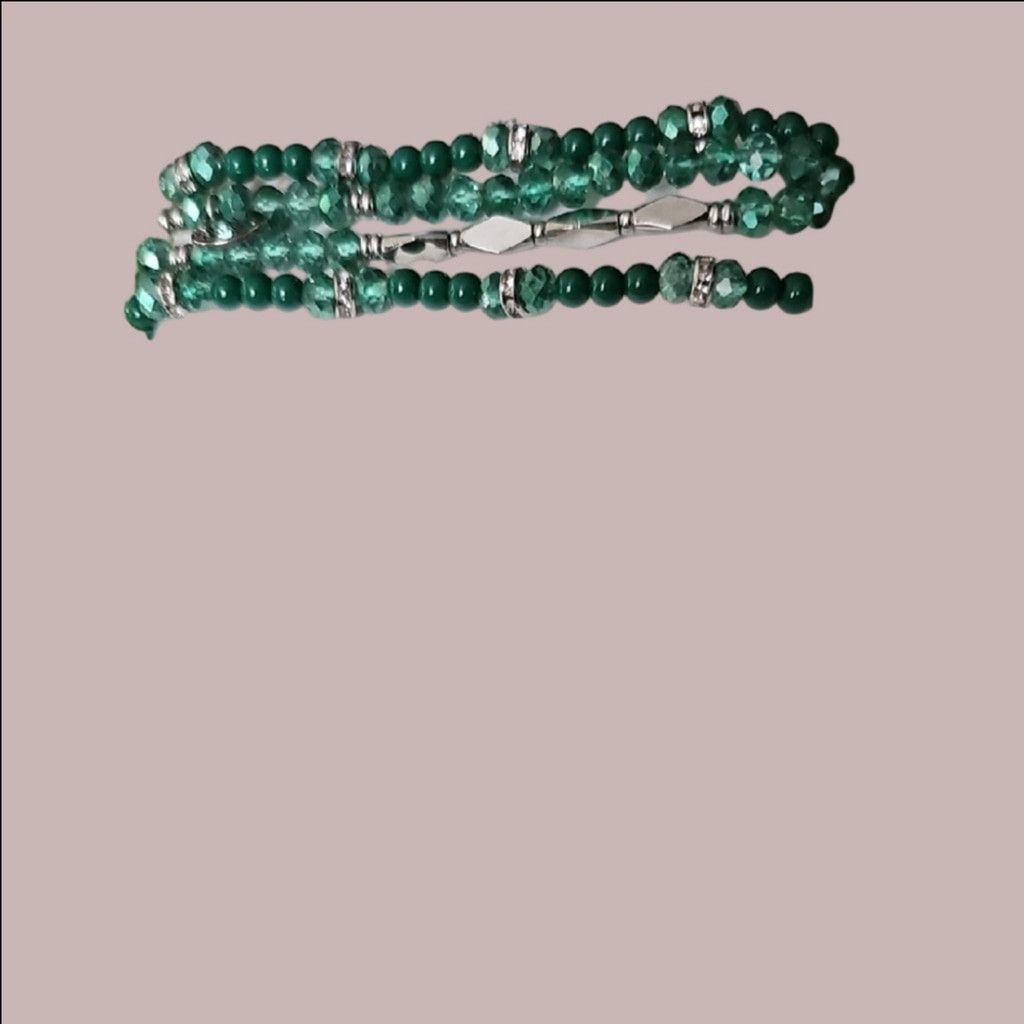 The Unbranded Brand Kinsley Armelle Emerald Green Bracelet Trio Size ONE SIZE - 1 Thumbnail