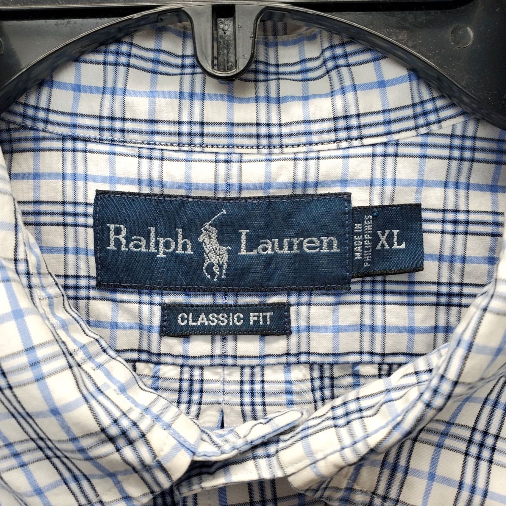 Ralph Lauren VINTAGE Ralph Lauren Dress Shirt Mens XL Multi Plaid Pony Logo Button Down Size 46R - 5 Thumbnail