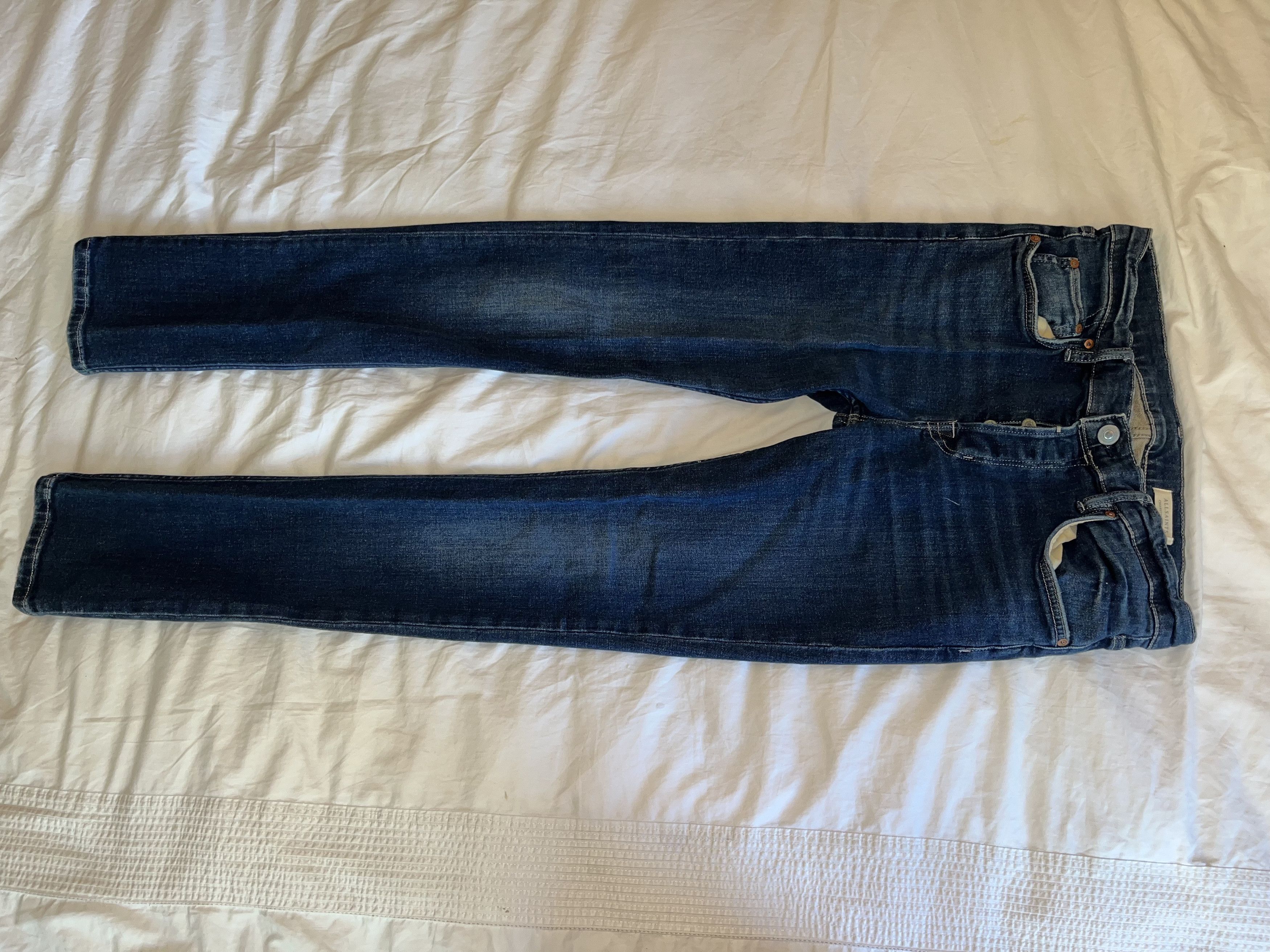 Allsaints Allsaints Blue Cigarette Denim Size US 33 - 1 Thumbnail