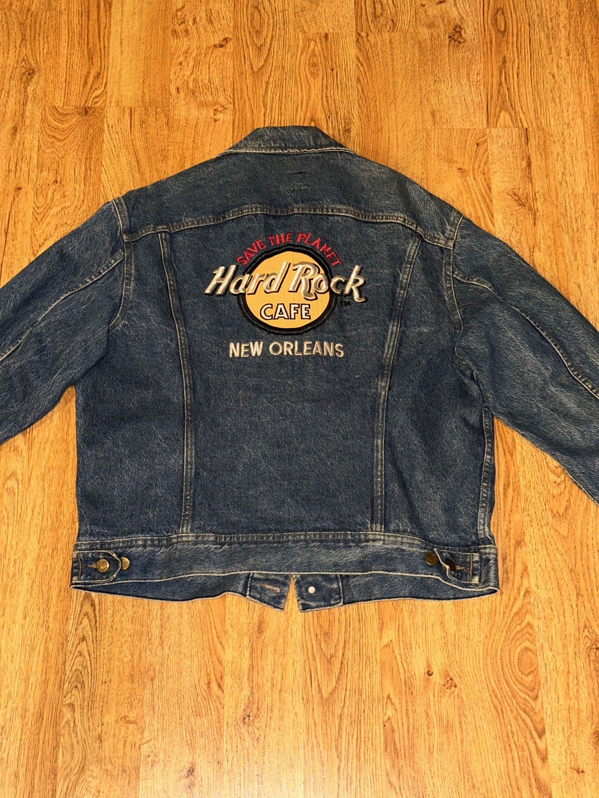 Lee VTG 80s Hard Rock Café New Orleans Lee Denim Jean Jacket Med Size US M / EU 48-50 / 2 - 1 Thumbnail