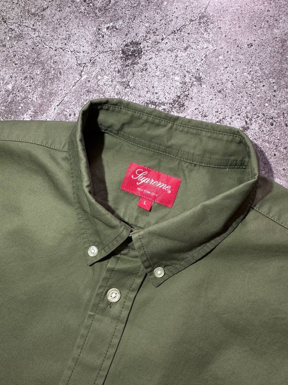 Supreme Supreme Rare Green 100% Cotton Shirt Button Up Long Sleeves Size US L / EU 52-54 / 3 - 6 Thumbnail
