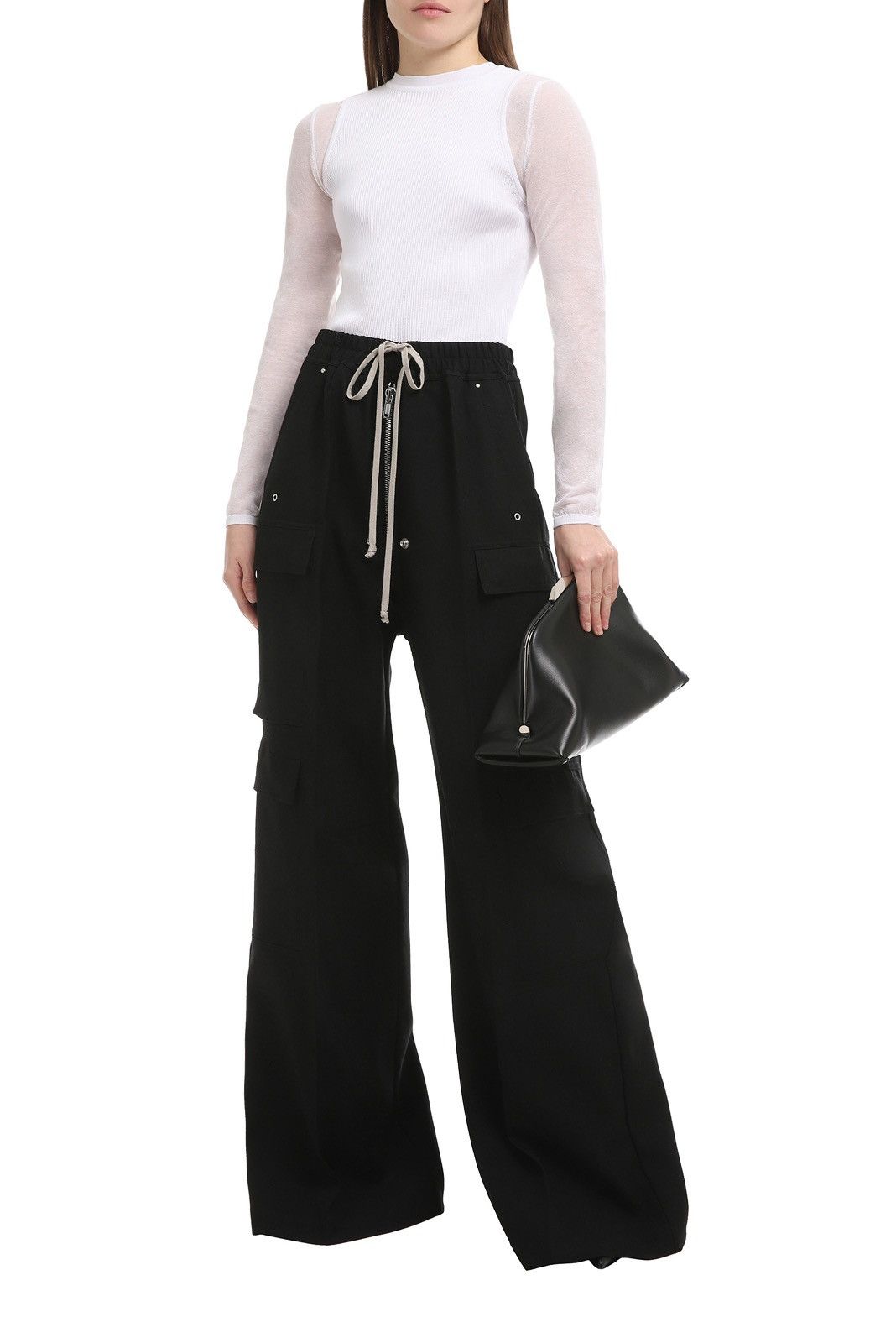 Rick Owens Last Size Rick Owens Cargobelas Wide-Leg Trousers Size 30" / US 8 / IT 44 - 2 Thumbnail