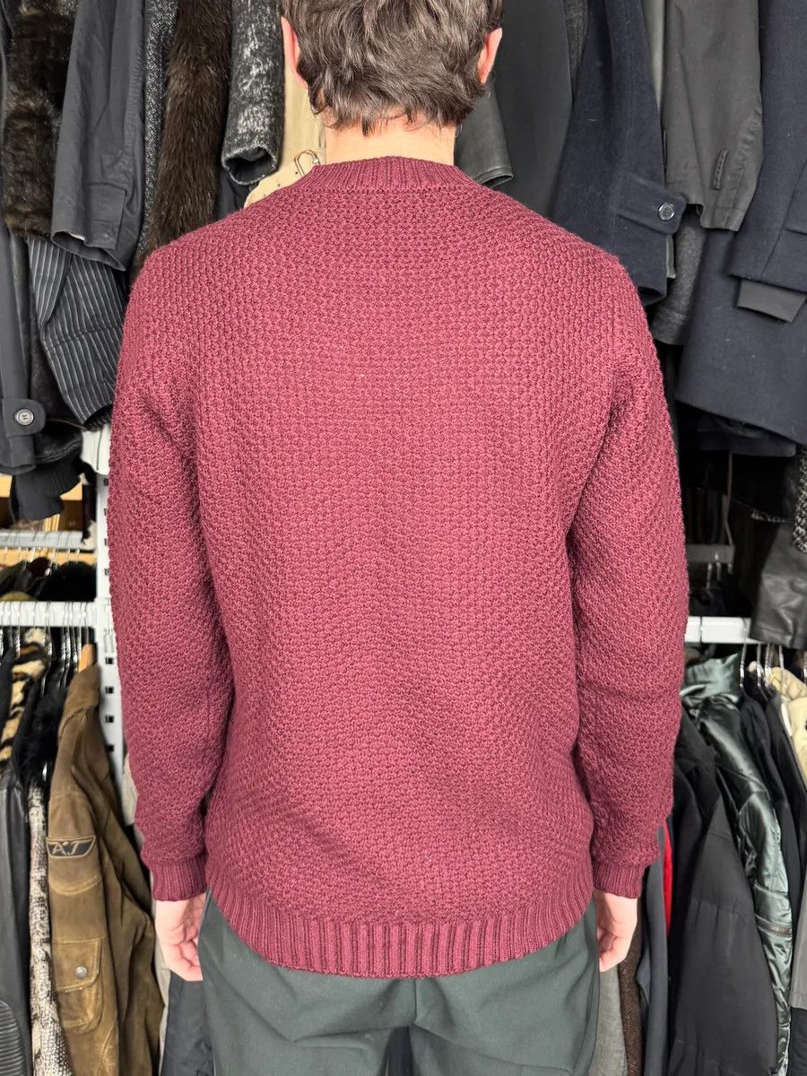 Prada AW2018 Prada Bordeaux Minimalist Waffled Sweater Size US M / EU 48-50 / 2 - 3 Thumbnail