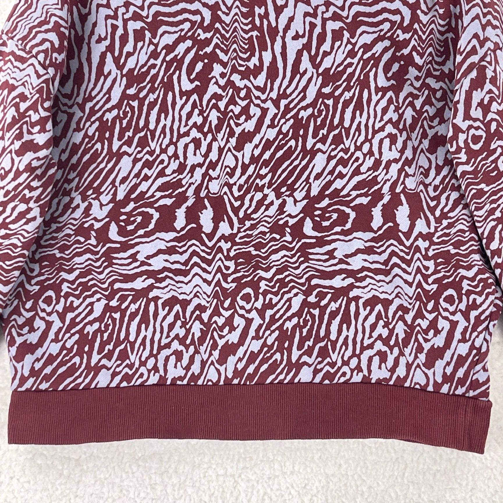 Madewell Madewell Sweater Womens Small Burgundy Tiger Print Crew Neck Long Sleeve Casual Size S / US 4 / IT 40 - 5 Thumbnail