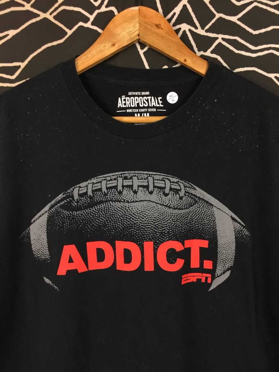 Aeropostale Aeropostale X ESPN Football Addict Graphic Tee Size M Size US M / EU 48-50 / 2 - 3 Thumbnail