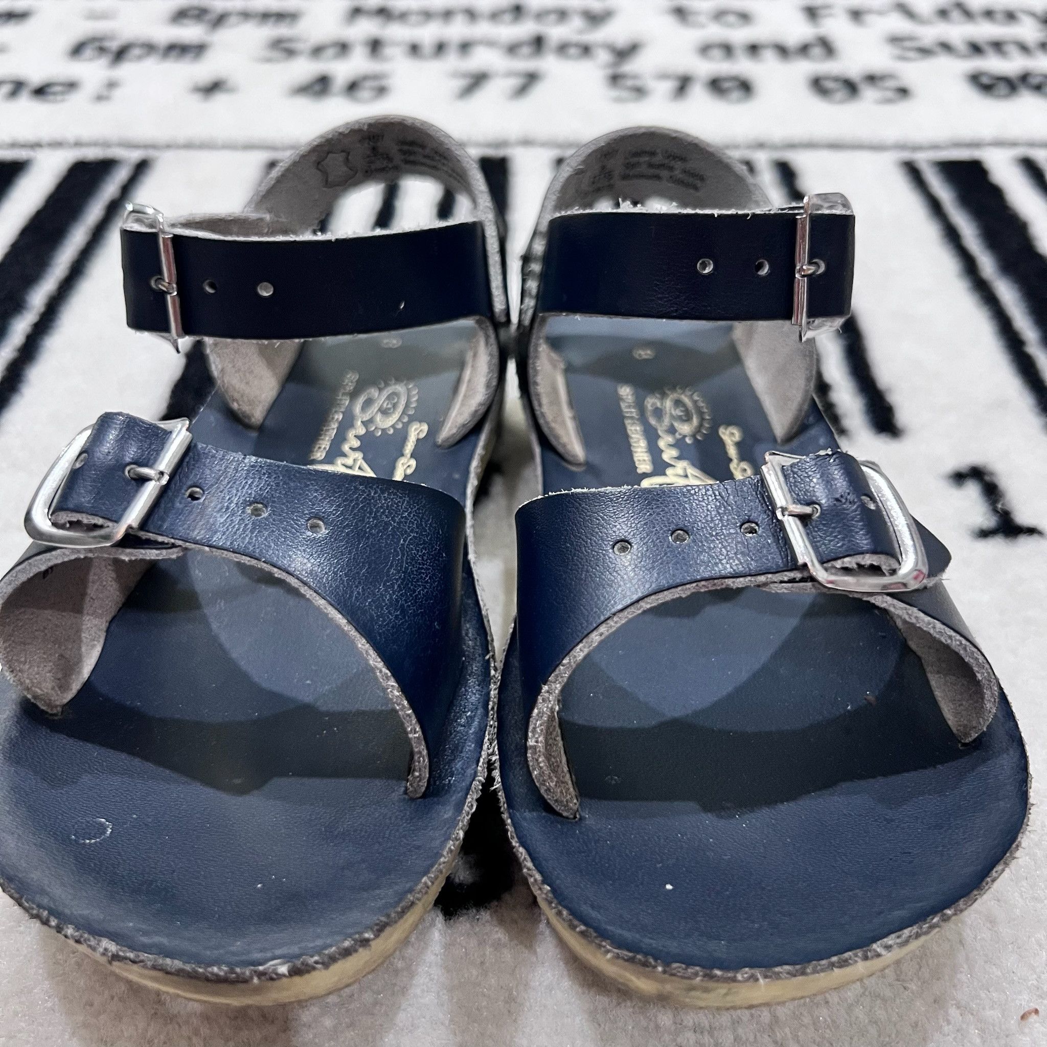 Other Hoy Shoe Salt Water Sun-San Surfer sandals in navy leather Size US 8 / EU 41 - 3 Thumbnail