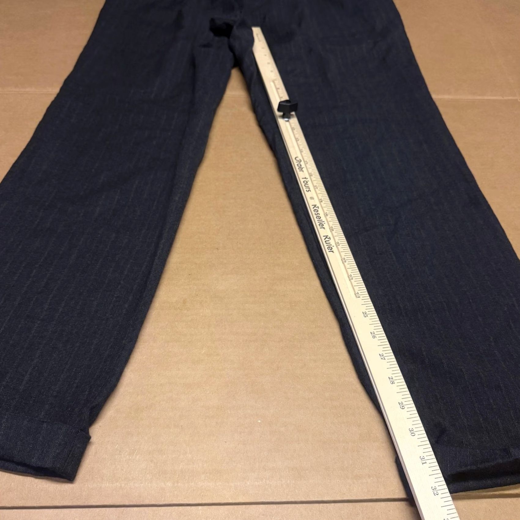 Vintage Turnbury Mens 38x32 Gray Wool Pants - Formal Dress Slim Fit Size US 38 / EU 54 - 3 Thumbnail