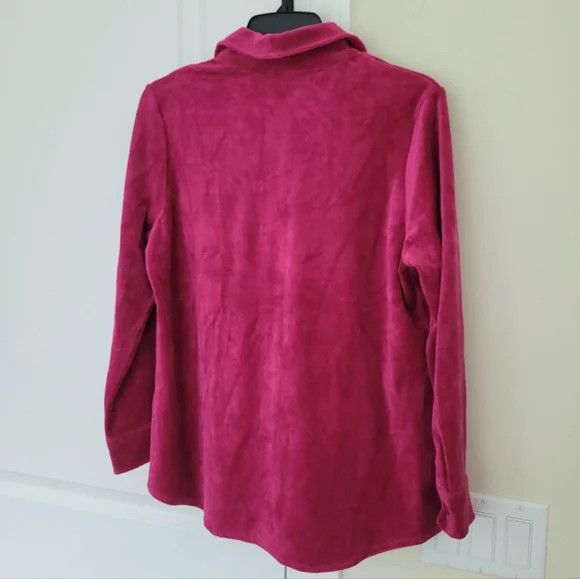 Other Appleseed's Petites Big Velour Magenta Shirt NWT Long Sleeve Size S / US 4 / IT 40 - 7 Thumbnail