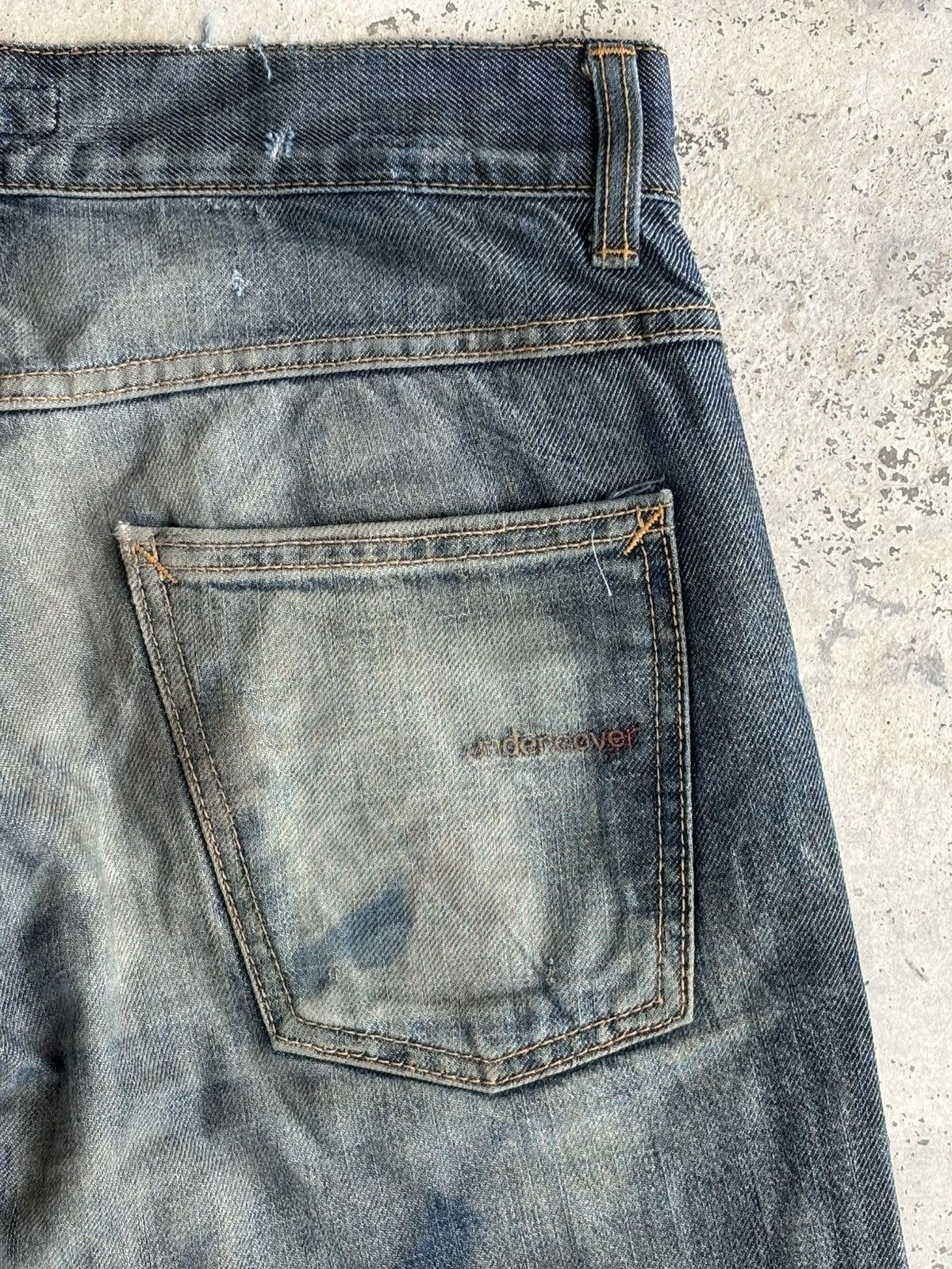 Undercover Undercoverism Distressed Fade Denim Jeans Size US 33 - 7 Thumbnail