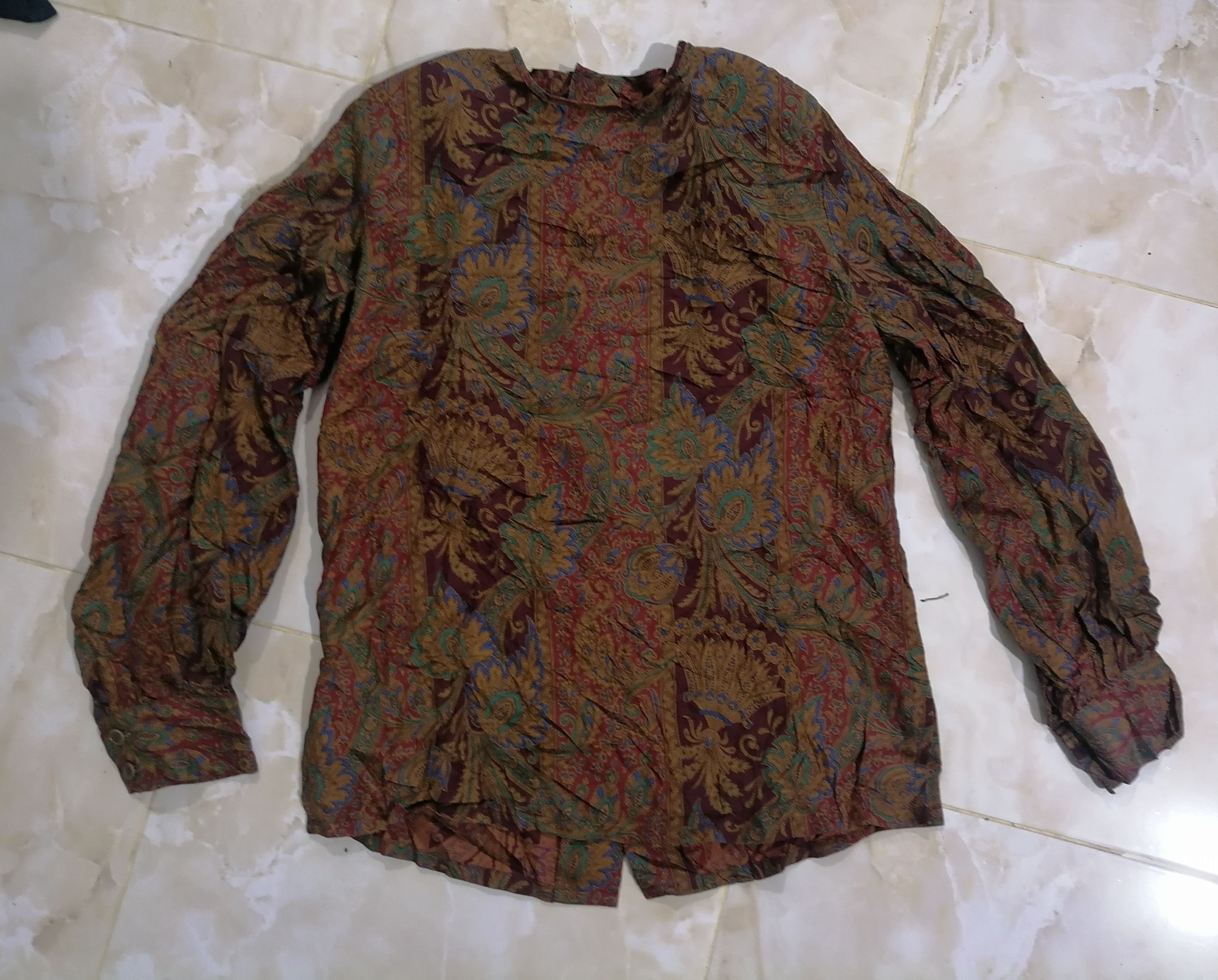 Burberry × Vintage Burberrys Floral Pattern Silk Button Up Shirt Size S / US 4 / IT 40 - 2 Thumbnail