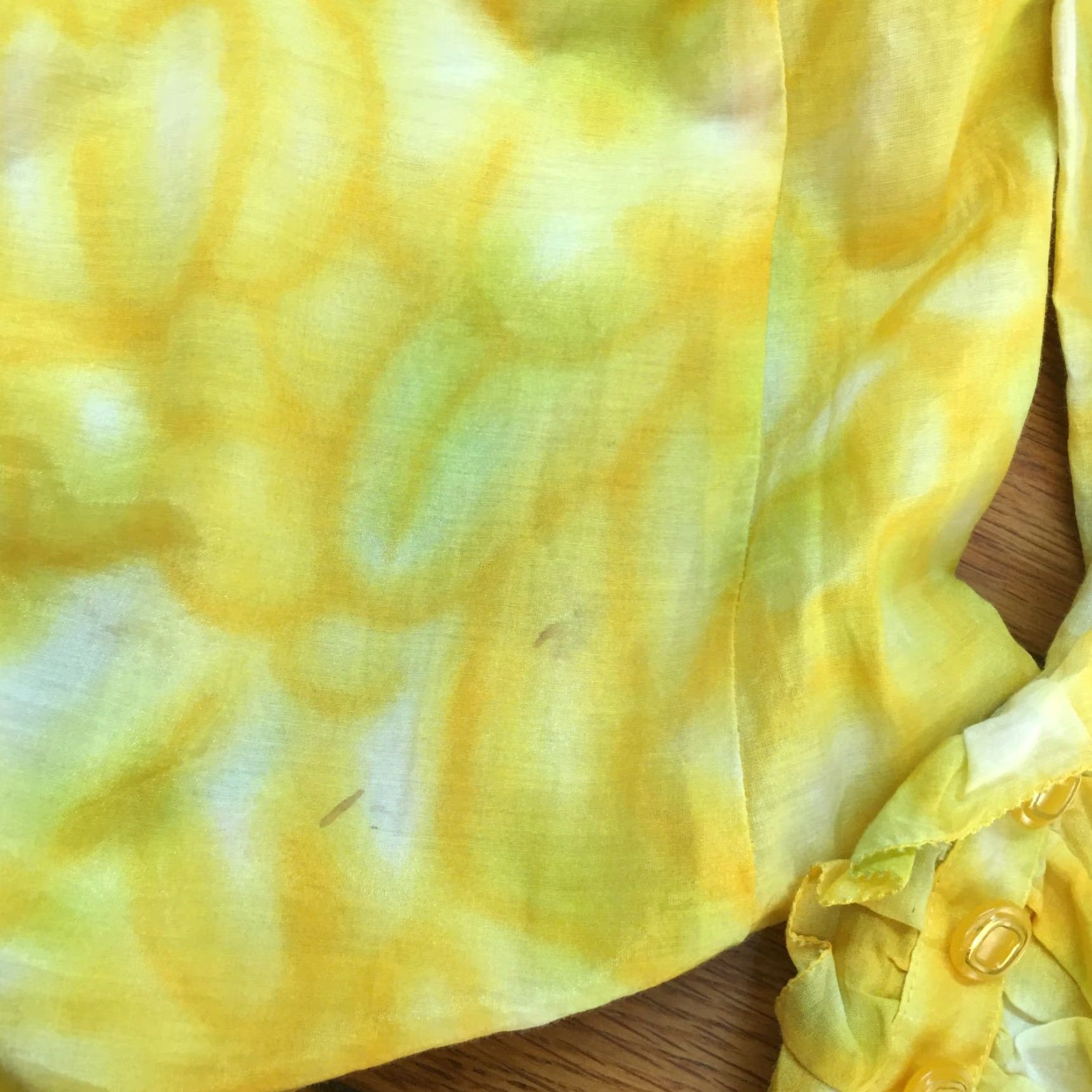 H&M H&M Blouse Women Regular Long Sleeve Yellow Top Size 4 Semi Sheer Paisley Snake Theme Shirt Size S / US 4 / IT 40 - 4 Thumbnail