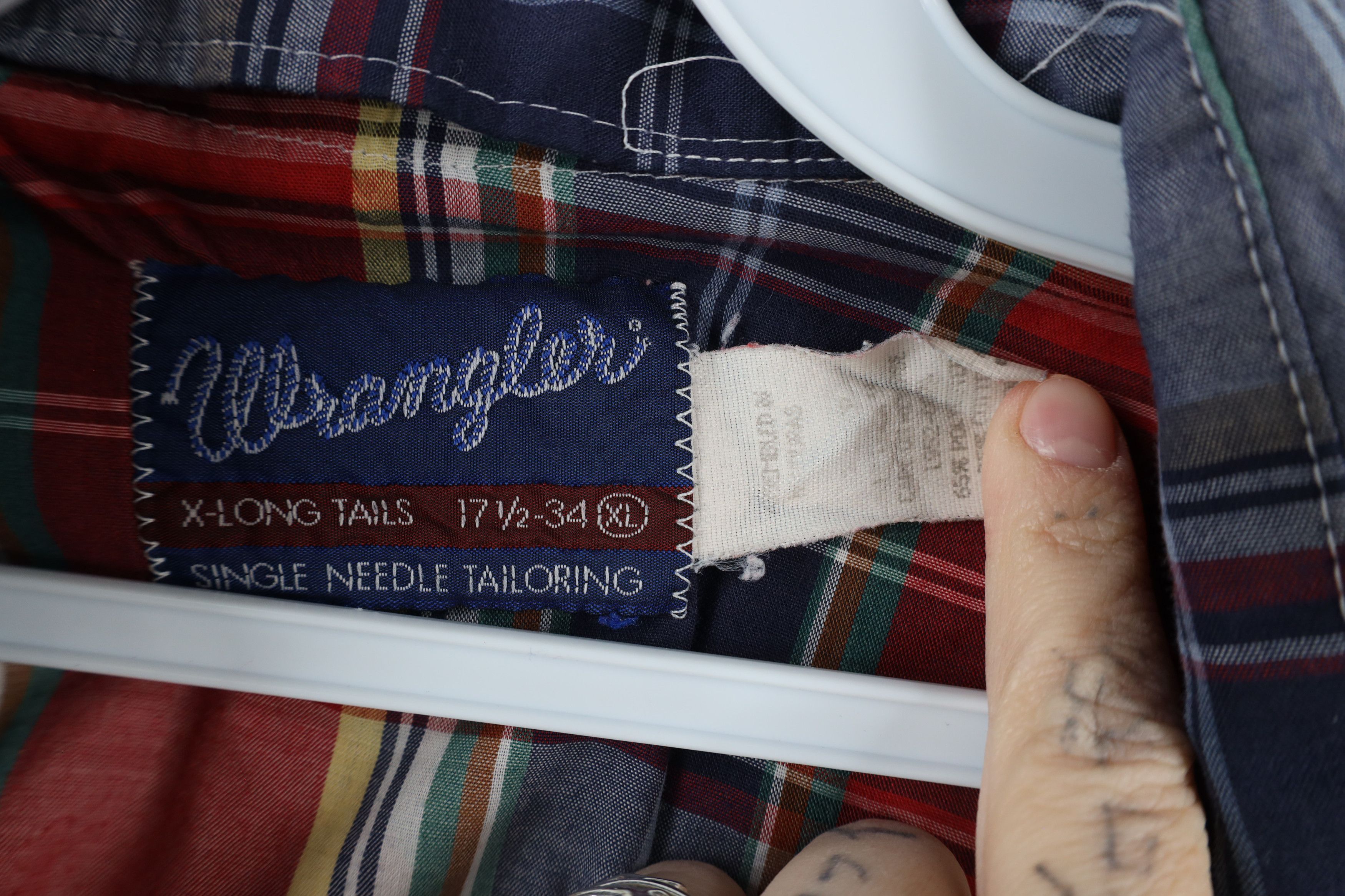Vintage × Wrangler Vintage 90s Wrangler Needle Western Cowboy Button Shirt Size US XL / EU 56 / 4 - 9 Thumbnail