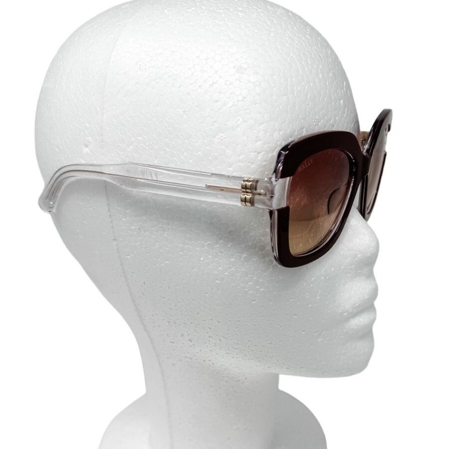 Bally Bally Oversized Square Butterfly Sunglasses Bordeaux w/ case Size ONE SIZE - 9 Thumbnail