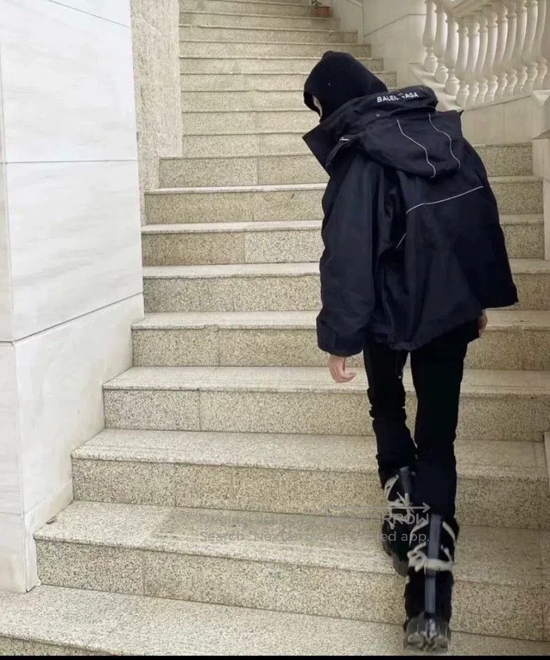 Balenciaga Balenciaga Black Windbreaker Jacket Size US XXS / EU 40 - 5 Thumbnail