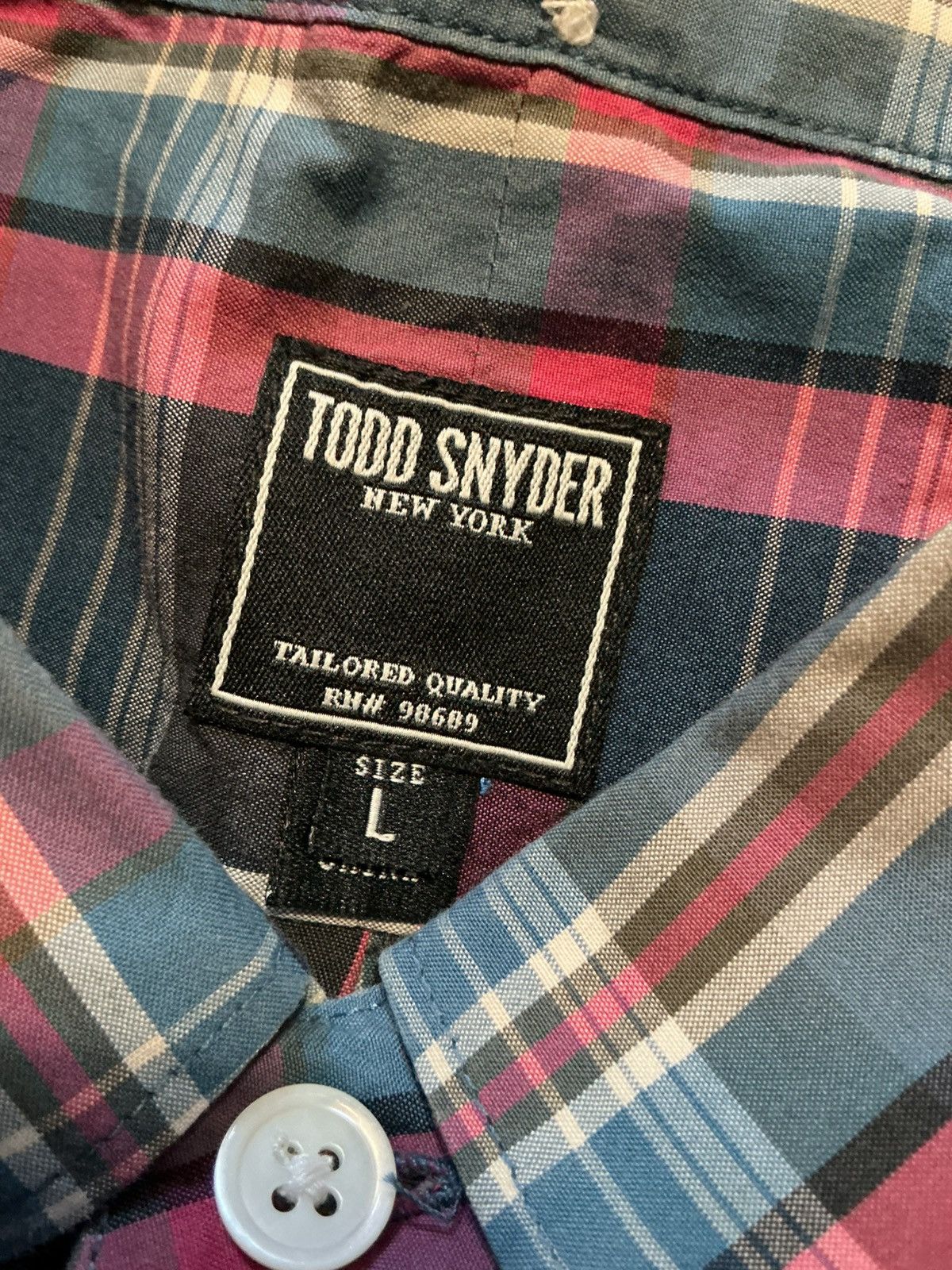 Todd Snyder Todd Snyder New York Tailored Plaid Pocket Button Shirt Size US L / EU 52-54 / 3 - 5 Thumbnail