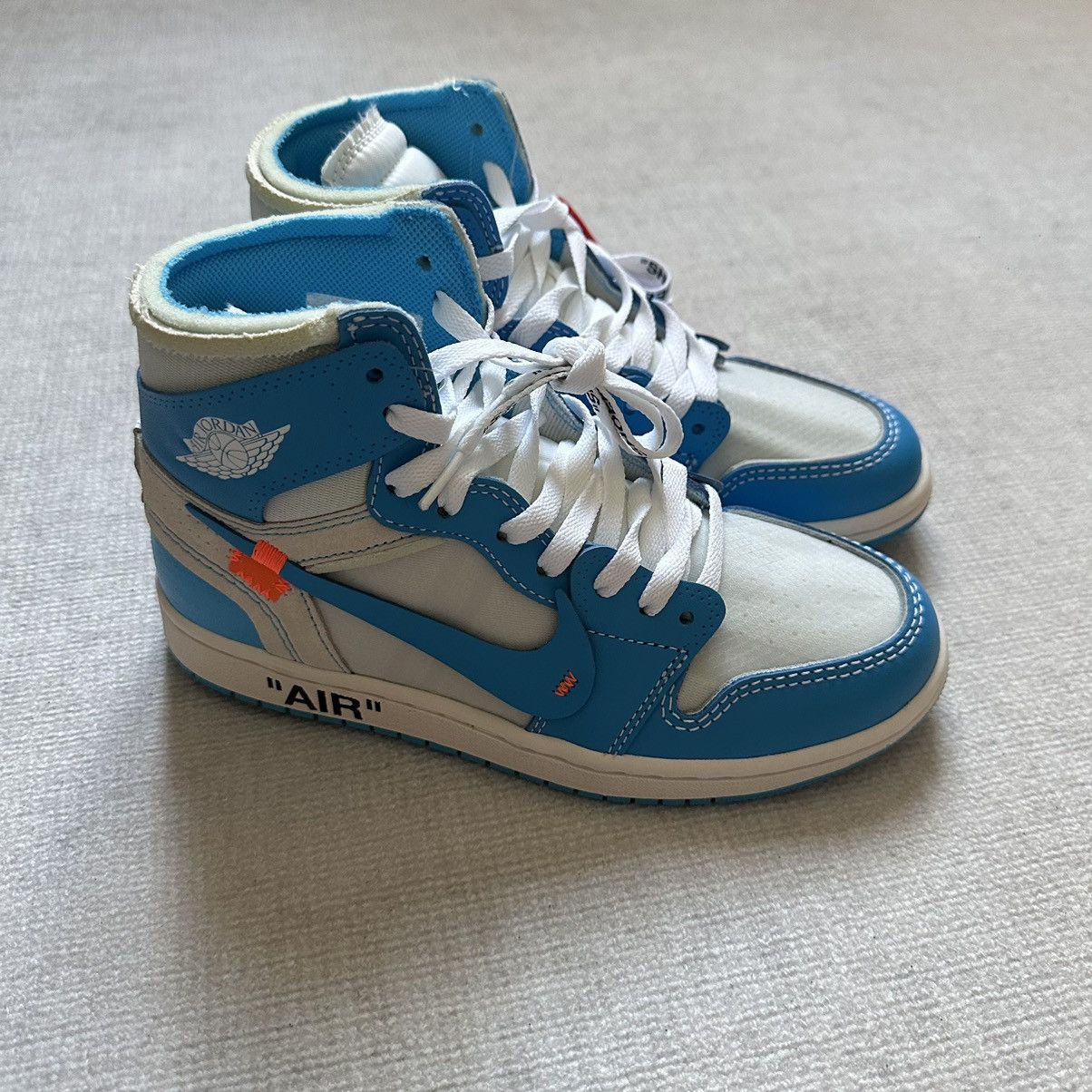 Jordan Brand × Off-White × Virgil Abloh Jordan 1 Retro High Off-White University Blue Size US 7 / IT 37 - 2 Thumbnail