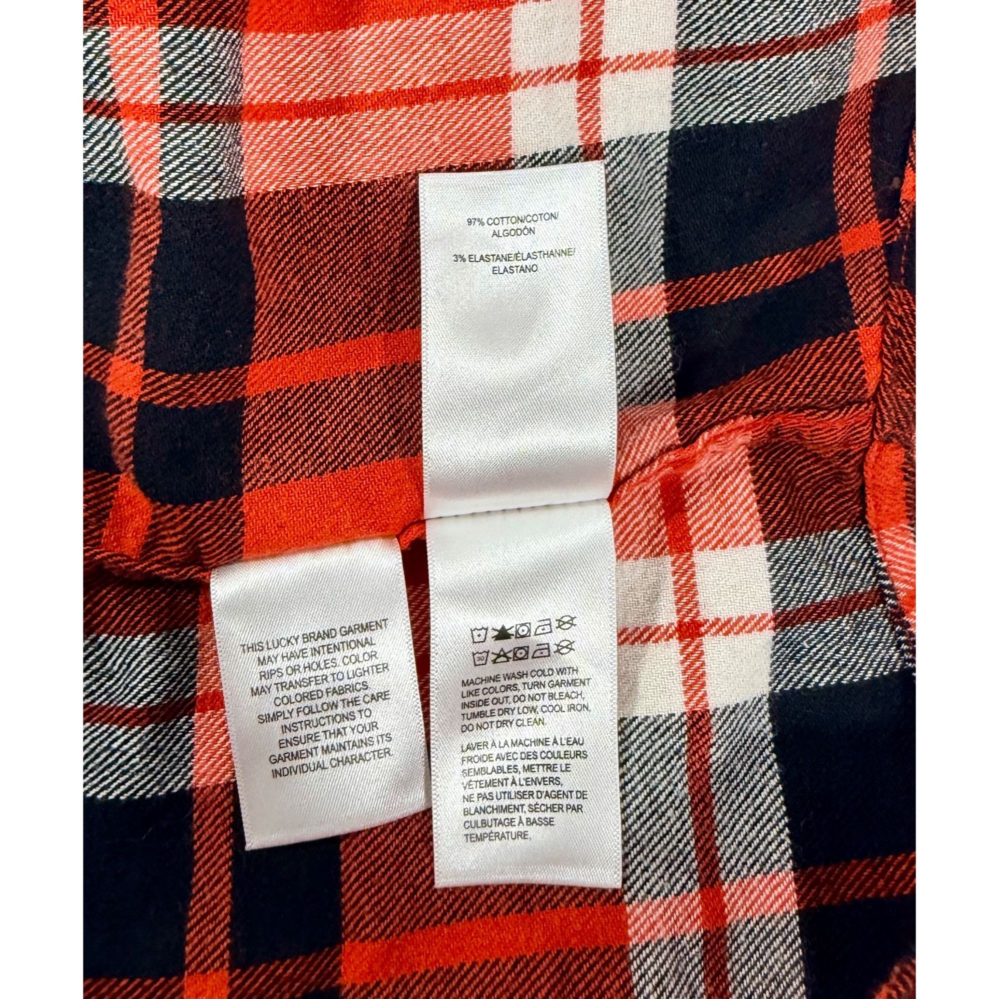 Lucky Brand Lucky Brand Red Plaid Flannel Saturday Stretch Mens Large Bu Size US L / EU 52-54 / 3 - 4 Thumbnail