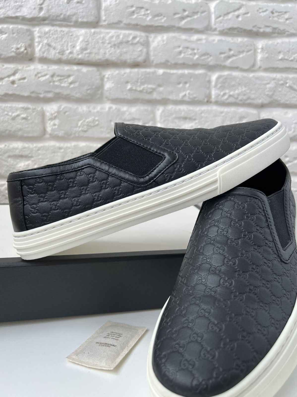 Gucci Gucci GG Microguccissima Leather Slip On Sneakers Shoes Size US 7.5 / IT 37.5 - 3 Thumbnail