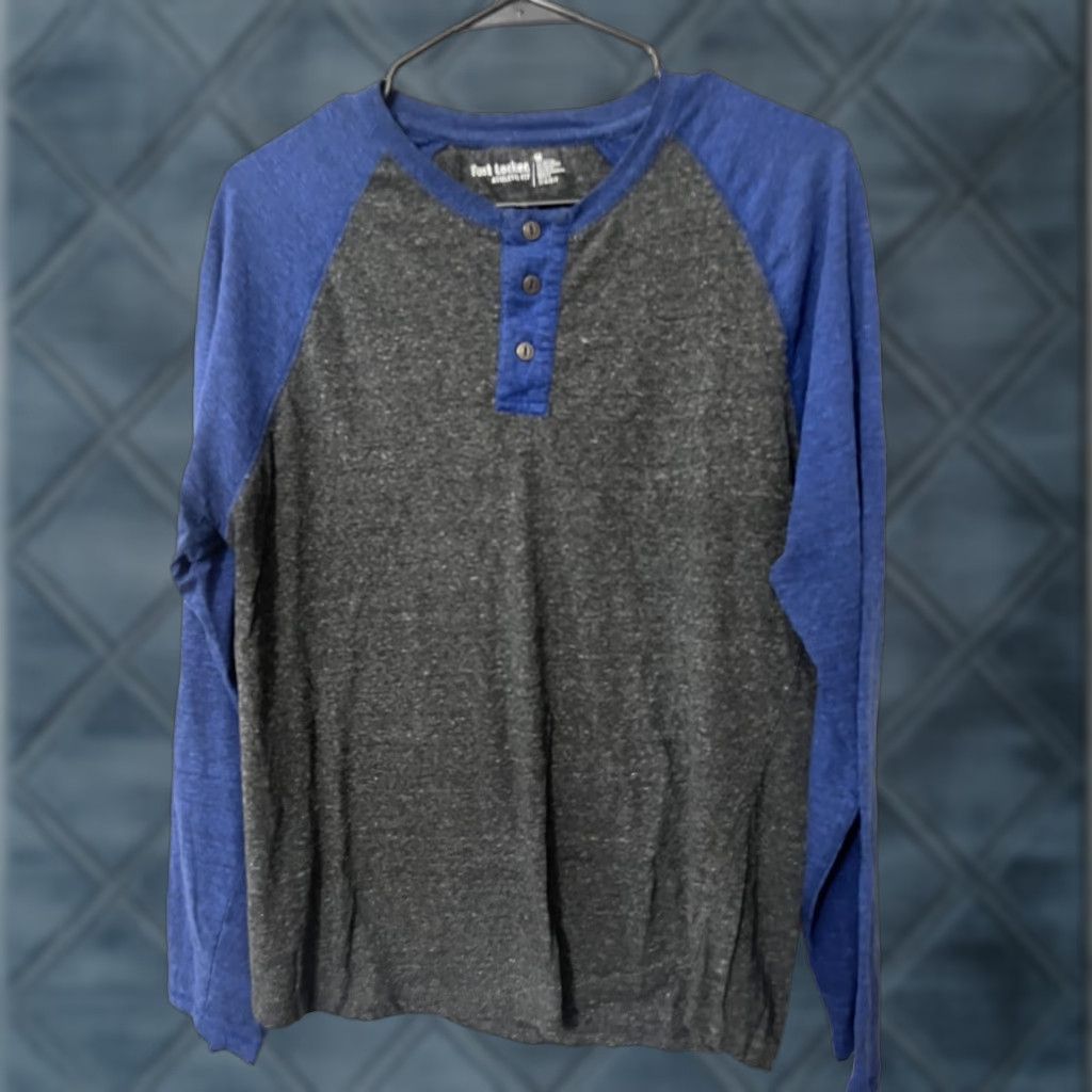 Vintage Foot Locker Athletic Fit Henley Neck Long Sleeve T-Shirt Mens M Gray Size US M / EU 48-50 / 2 - 1 Thumbnail