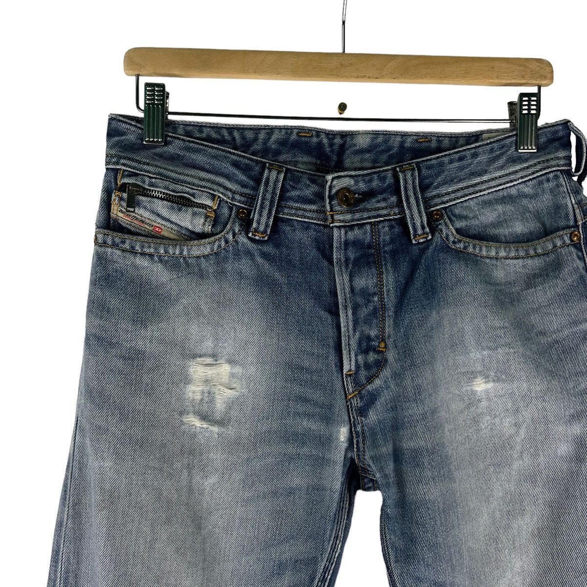 Diesel 🔥Distressed Denim Straight Cut Diesel Biker Punk Design Size US 34 / EU 50 - 4 Thumbnail