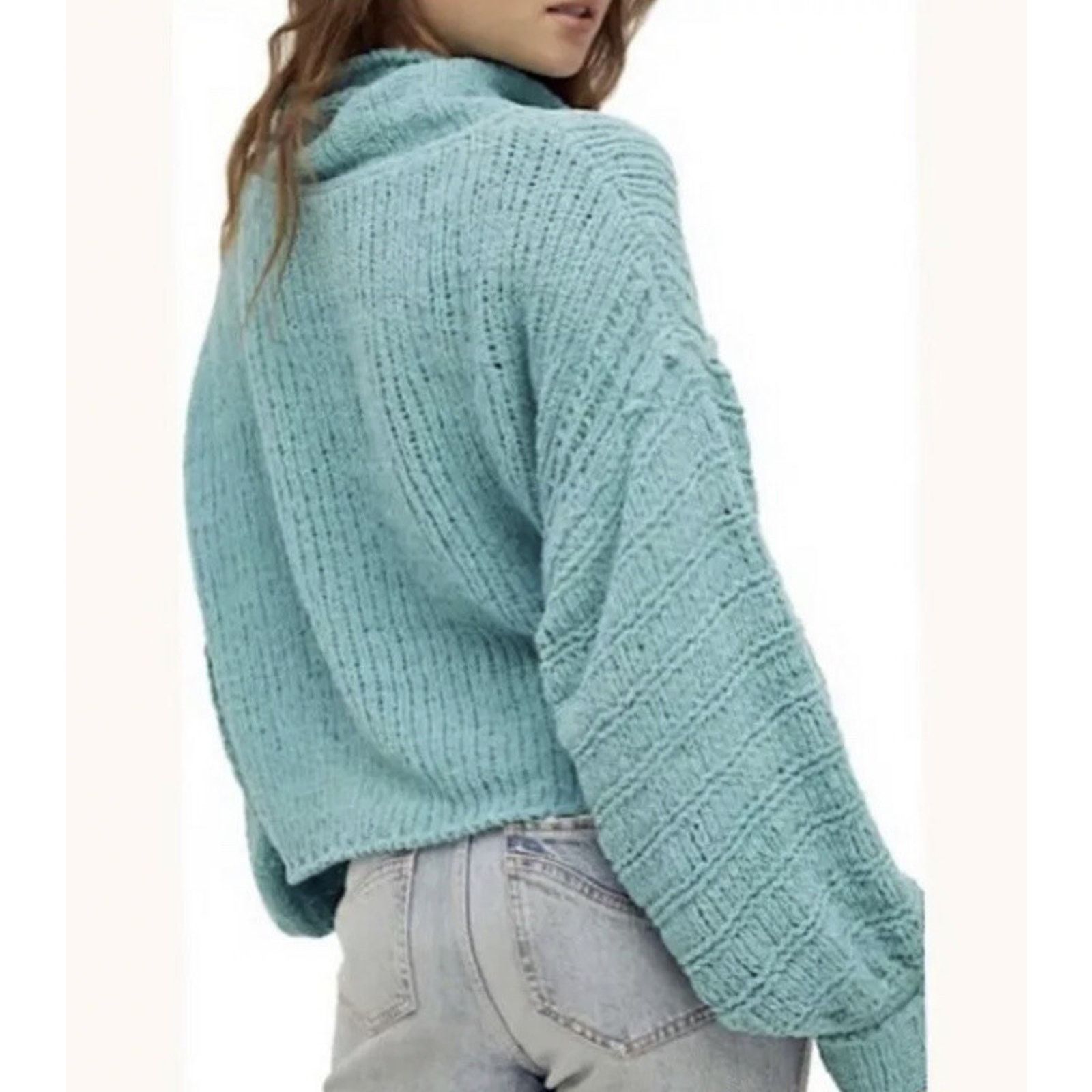 Free People New Free People Be Boxy Cropped Knit Sweater size S A001586 Size S / US 4 / IT 40 - 7 Thumbnail