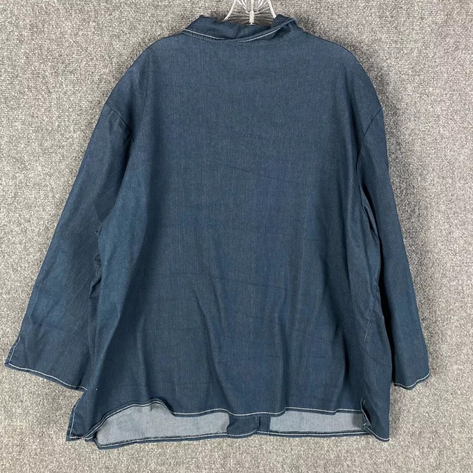 Other RQT Jacket Women's 24W Cotton Blend Blue Long Sleeve Adults Size 4XL / US 24-26 - 7 Thumbnail