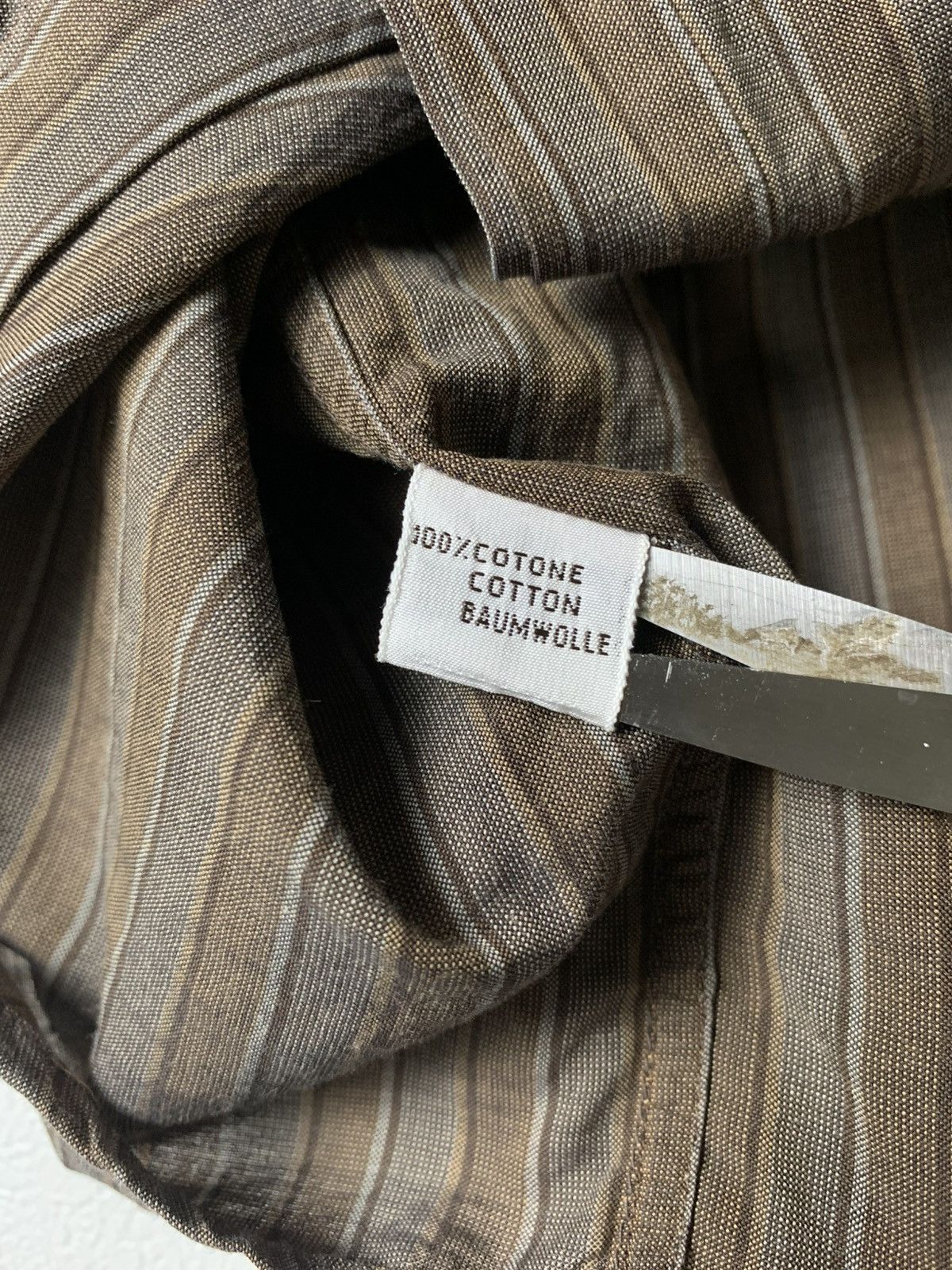 Versace 1980s Gianni Versace Double Big Pocket Stripe Shirt Size US L / EU 52-54 / 3 - 6 Thumbnail
