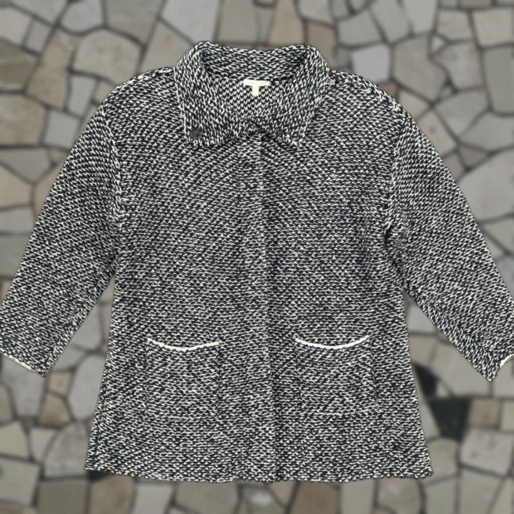 Eileen Fisher VINTAGE Eileen Fisher Yarn Knit Snap Cardigan Organic Black Women's L Shirt Size L / US 10 / IT 46 - 1 Thumbnail